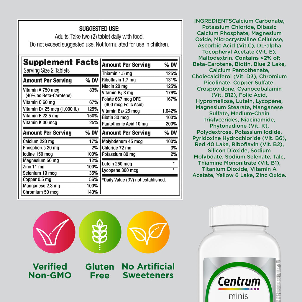 Centrum Minis Silver Multivitamin for Adults | Eye Health


