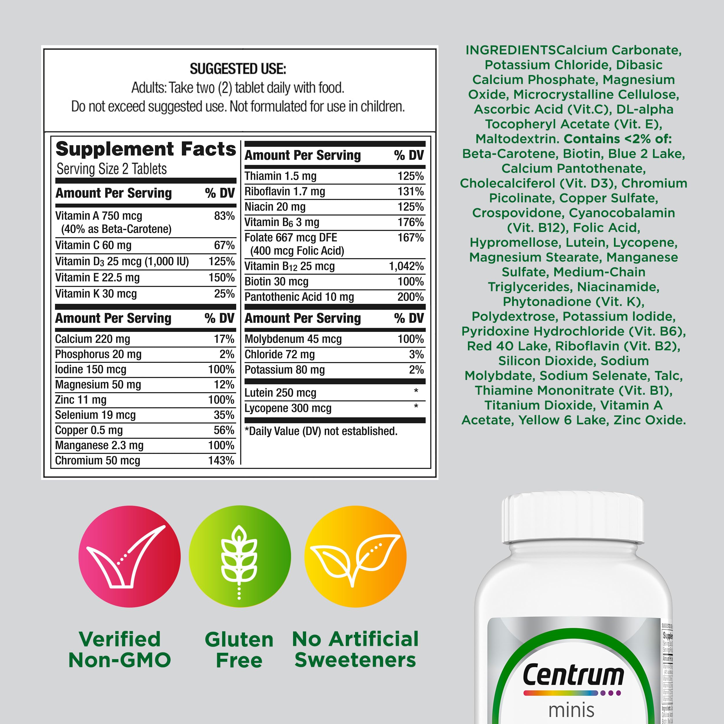 Centrum Minis Silver Multivitamin for Adults | Eye Health

