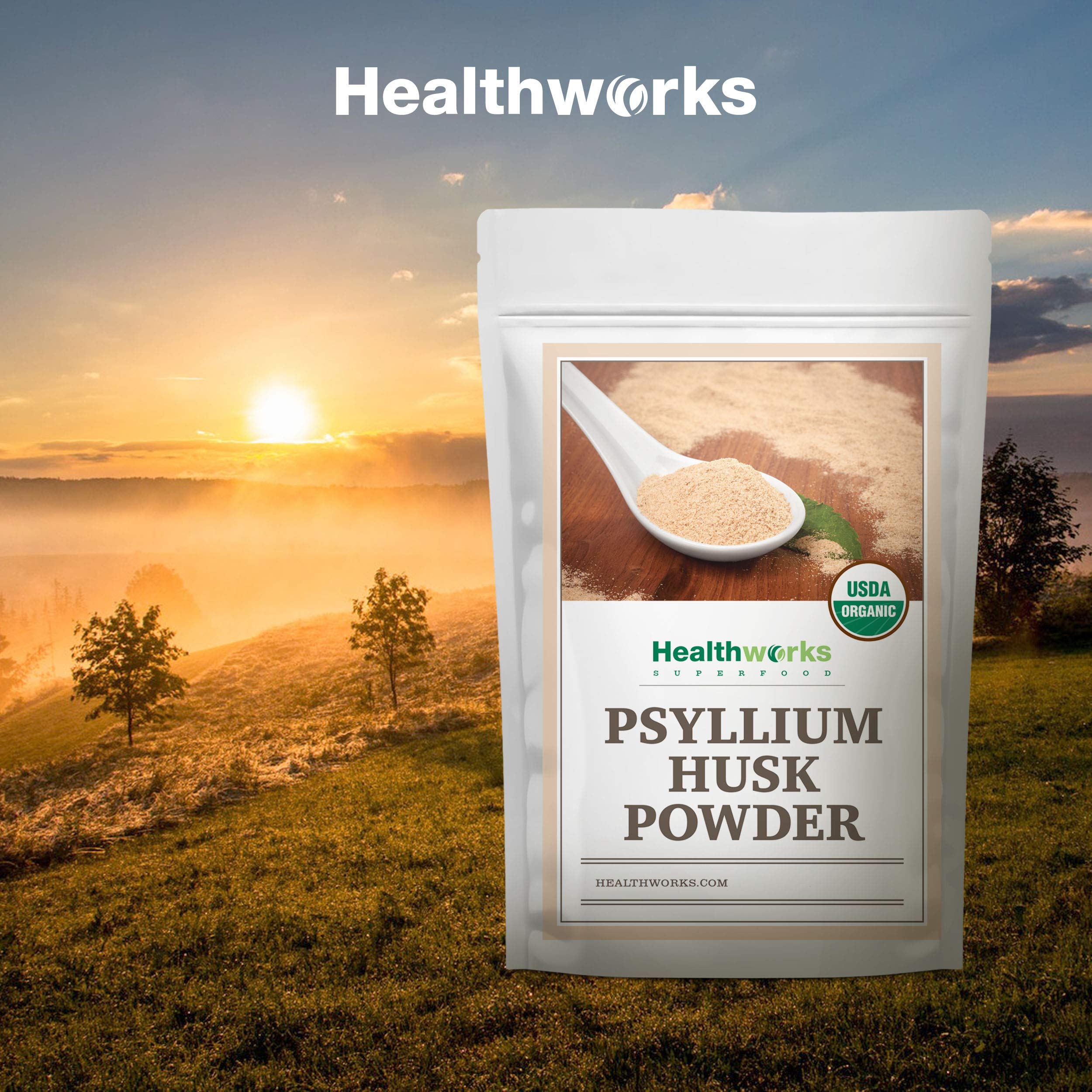 Healthworks Psyllium Husk Powder Organic - Fiber Support

