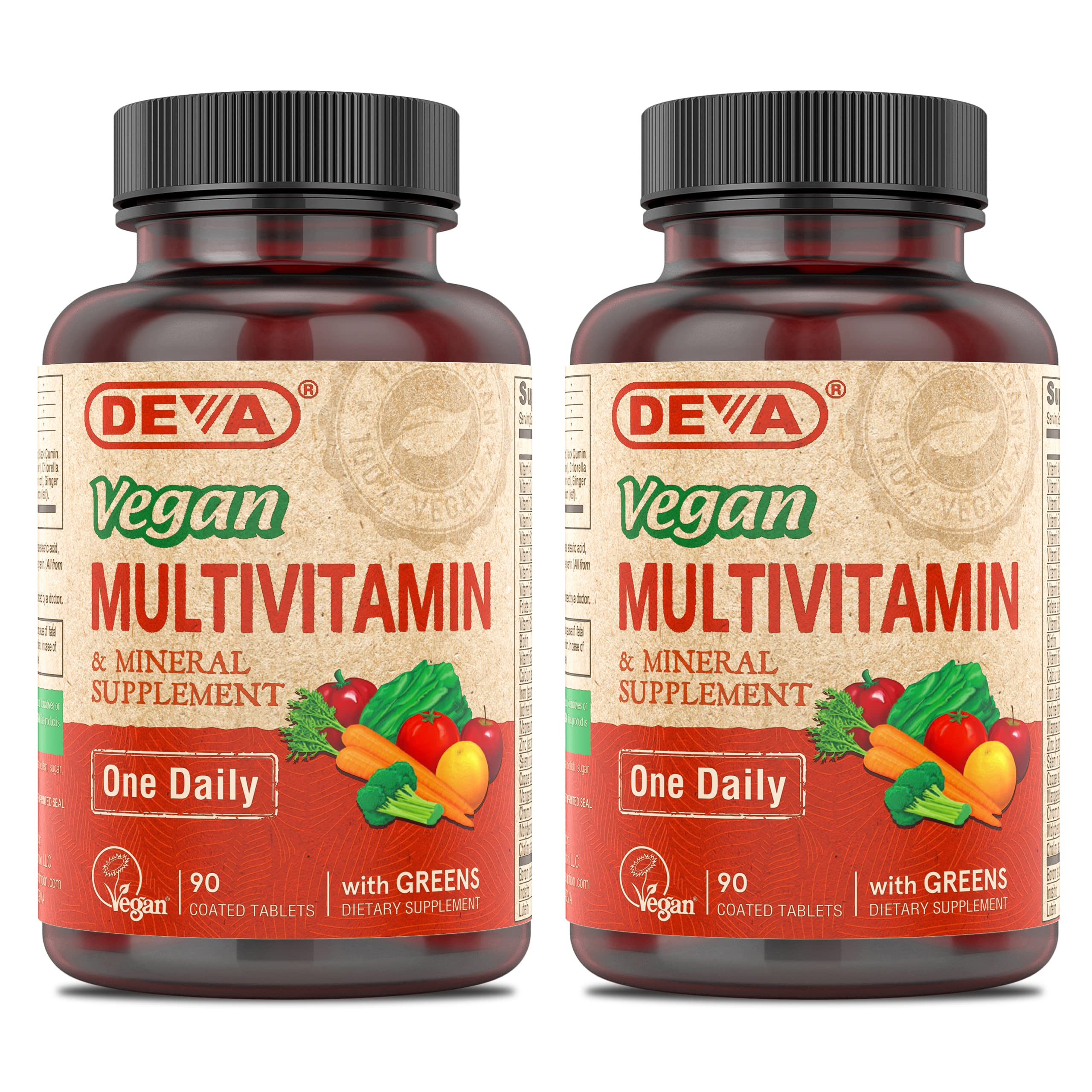DEVA Vegan Multivitamin & Mineral with Iron | Daily Vitality

