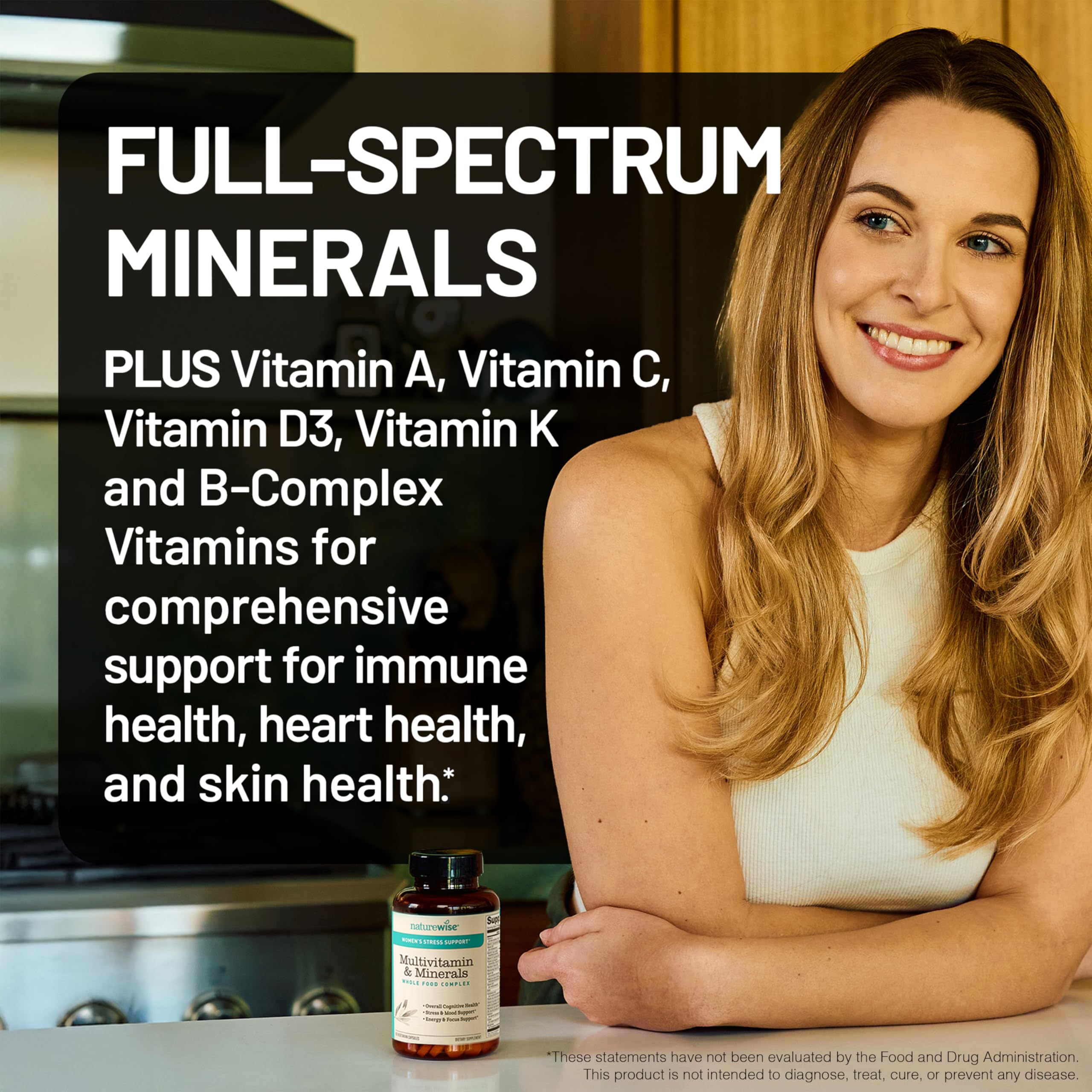 NatureWise Women's Multivitamin with Stress Support - Non-GMO

