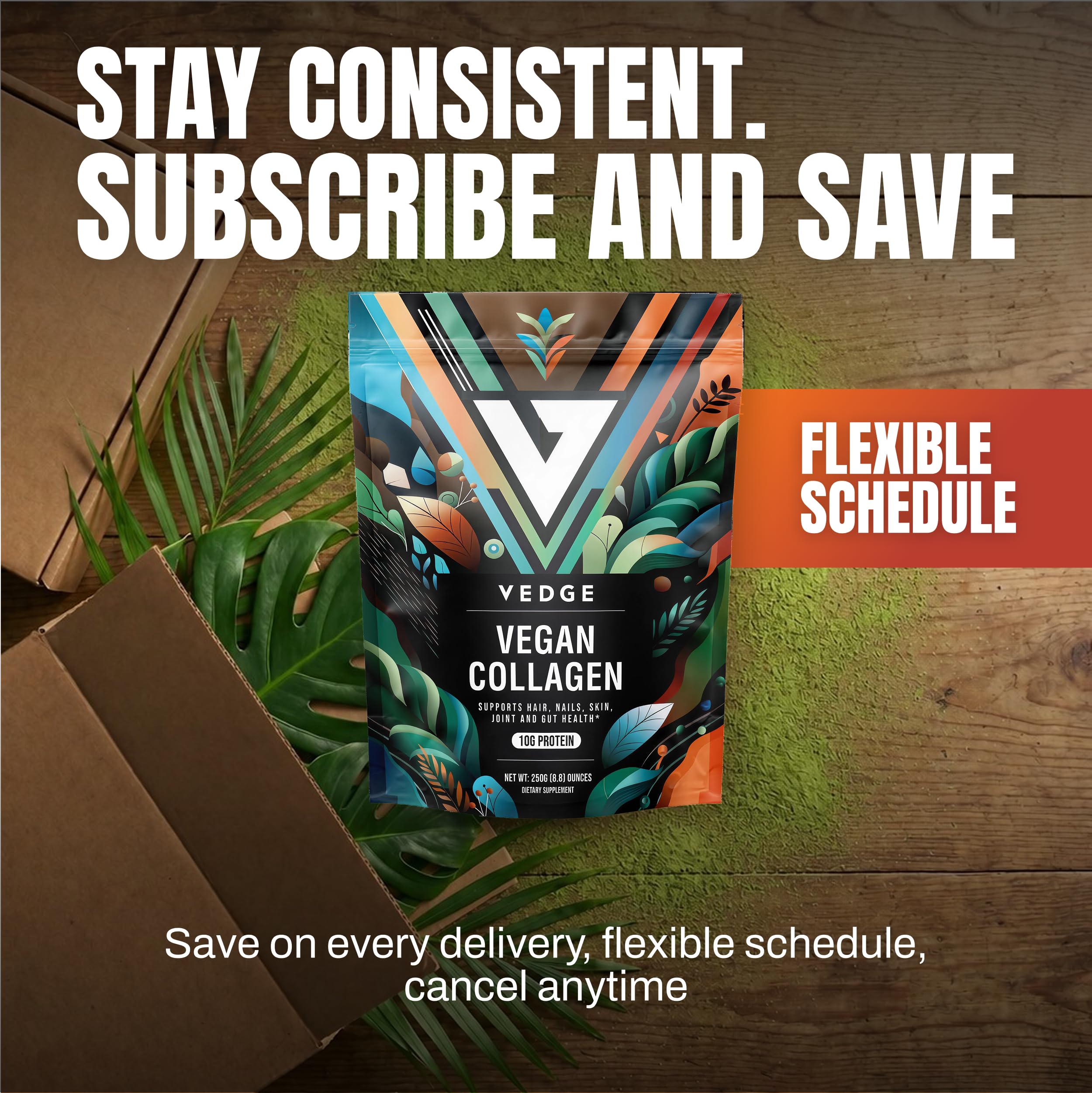 VEDGE Vegan Collagen Powder - Plant-Based Supplement


