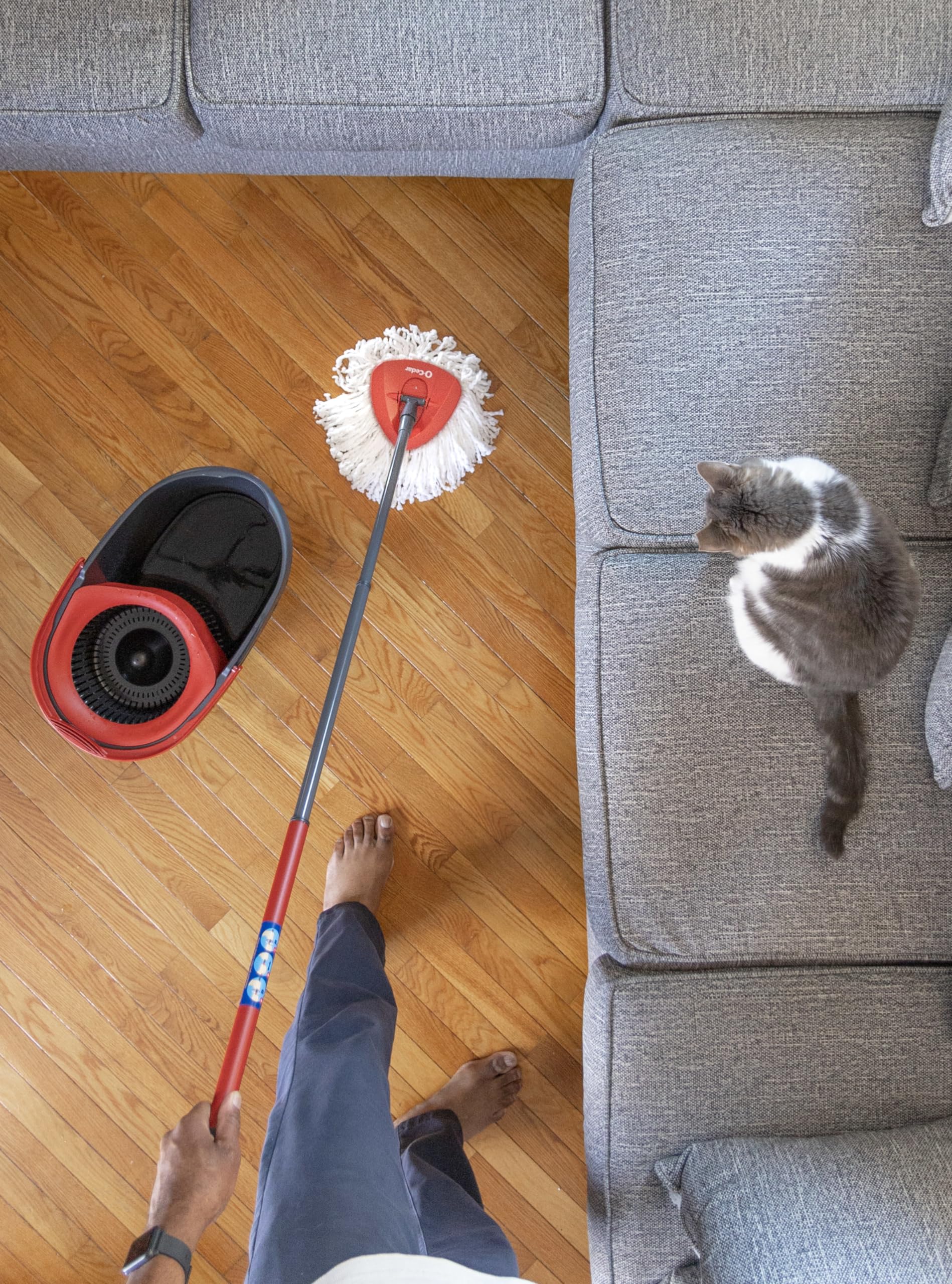 O-Cedar EasyWring Microfiber Spin Mop & Bucket System

