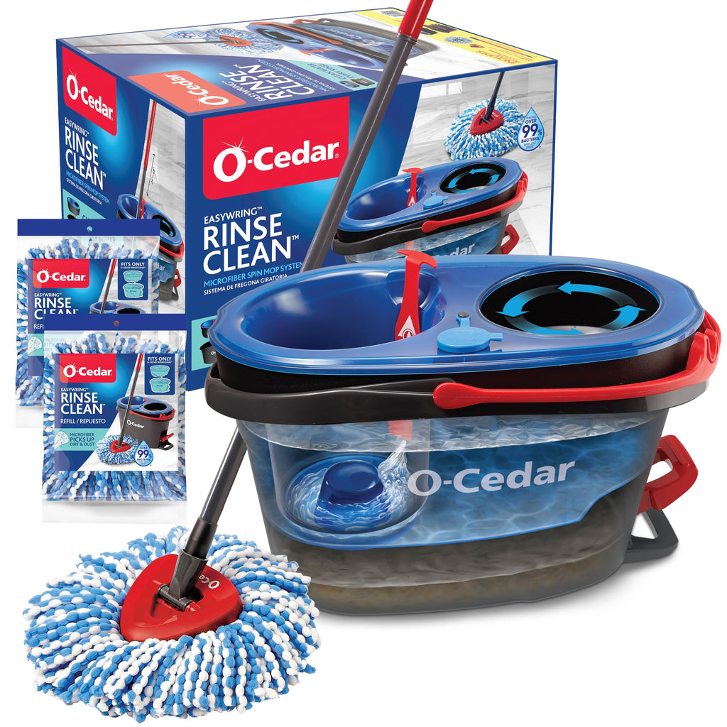 O-Cedar RinseClean Spin Mop & Bucket System | Clean Water Floors

