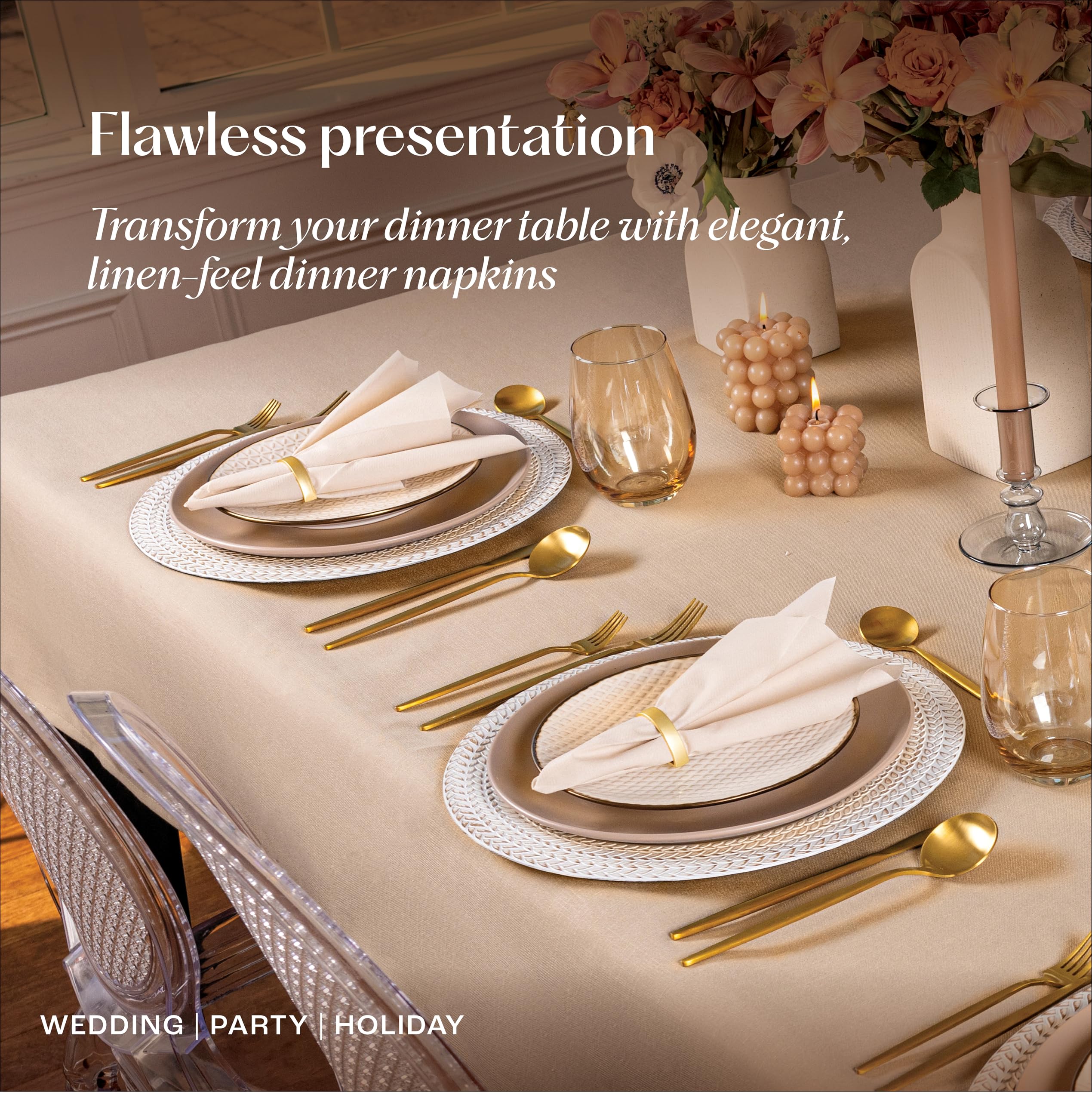Servietto Linen-Feel Disposable Guest Towels

