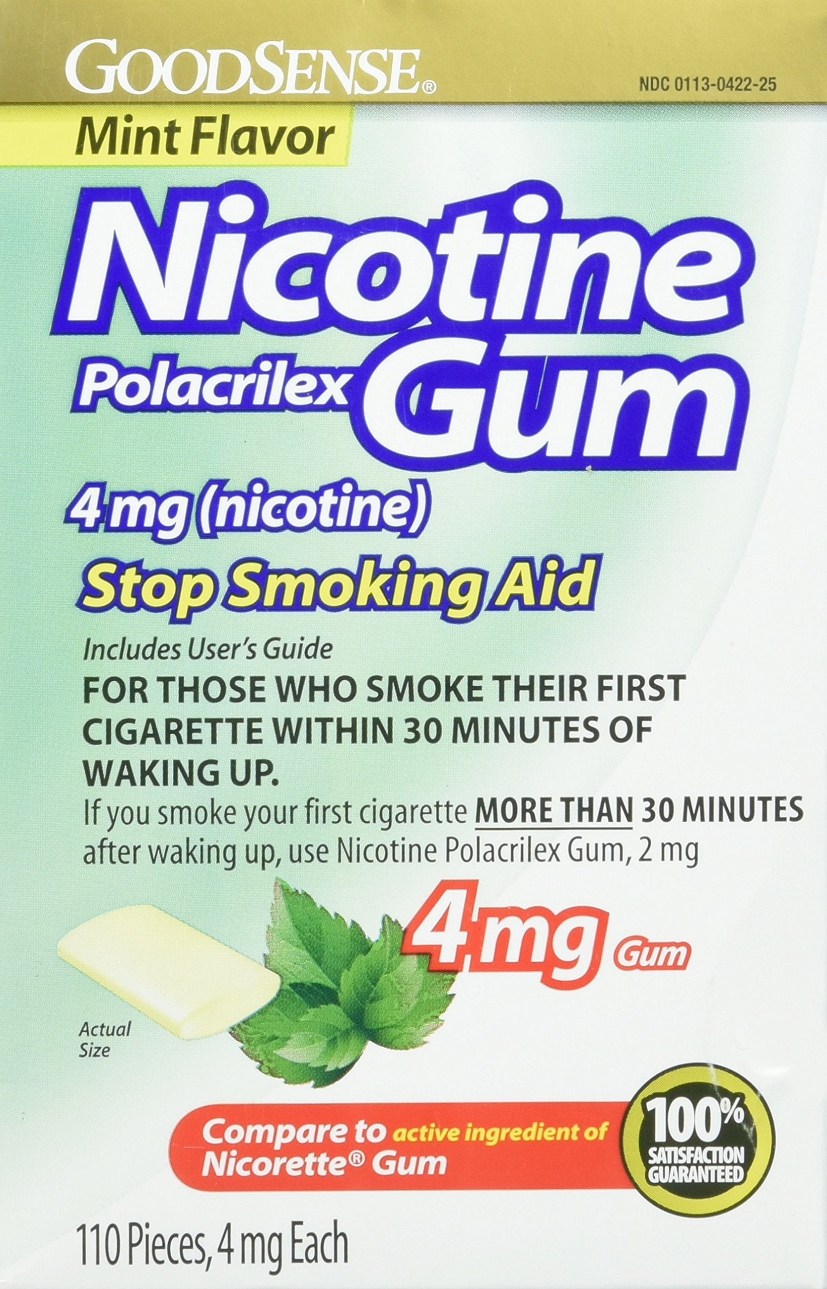 GoodSense Nicotine Polacrilex Gum 4 mg Mint Flavor

