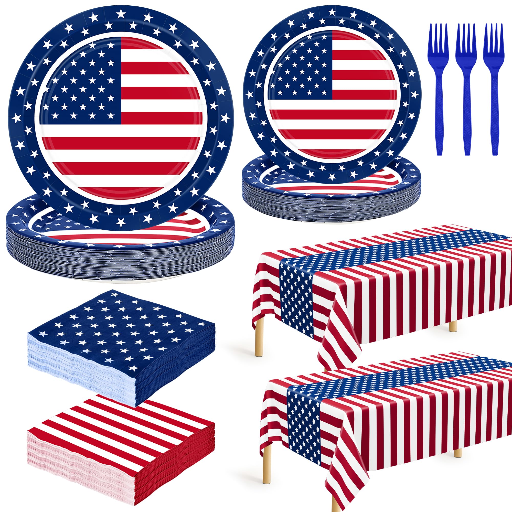 Patriotic Disposable Dinnerware Set by QZYL

