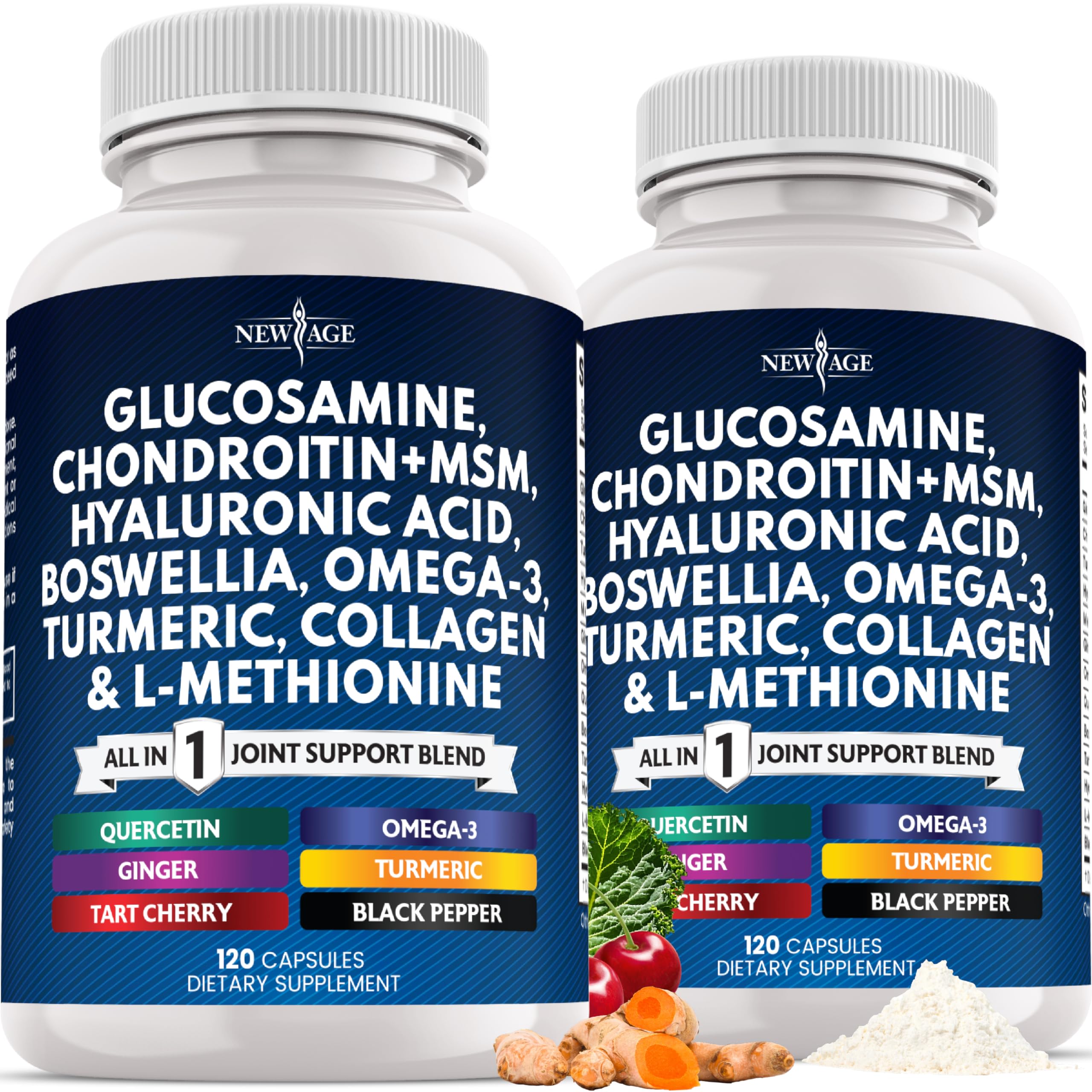 New Age Glucosamine Chondroitin MSM Curcumin Omega-3

