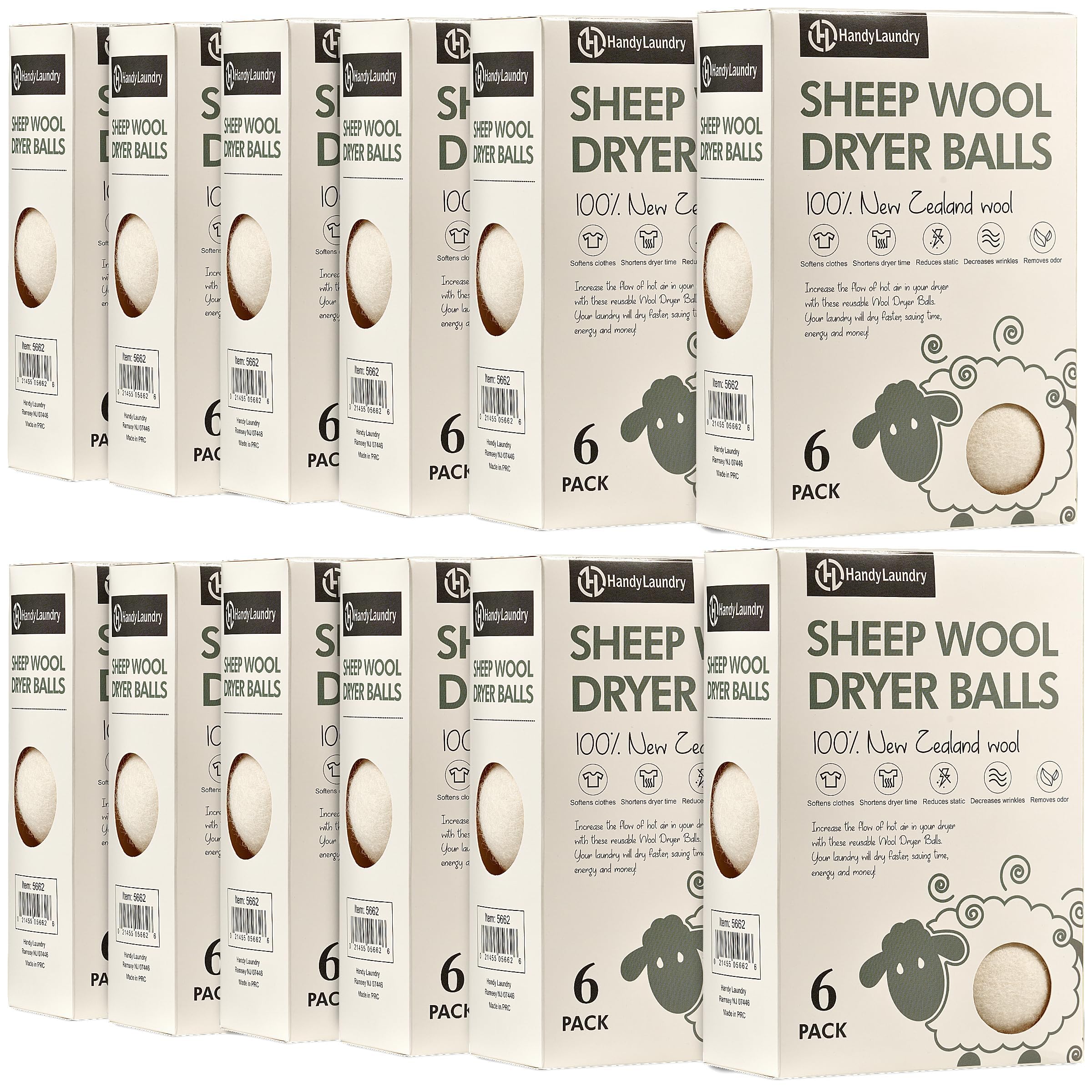 Handy Laundry Wool Dryer Balls - Natural Fabric Softener