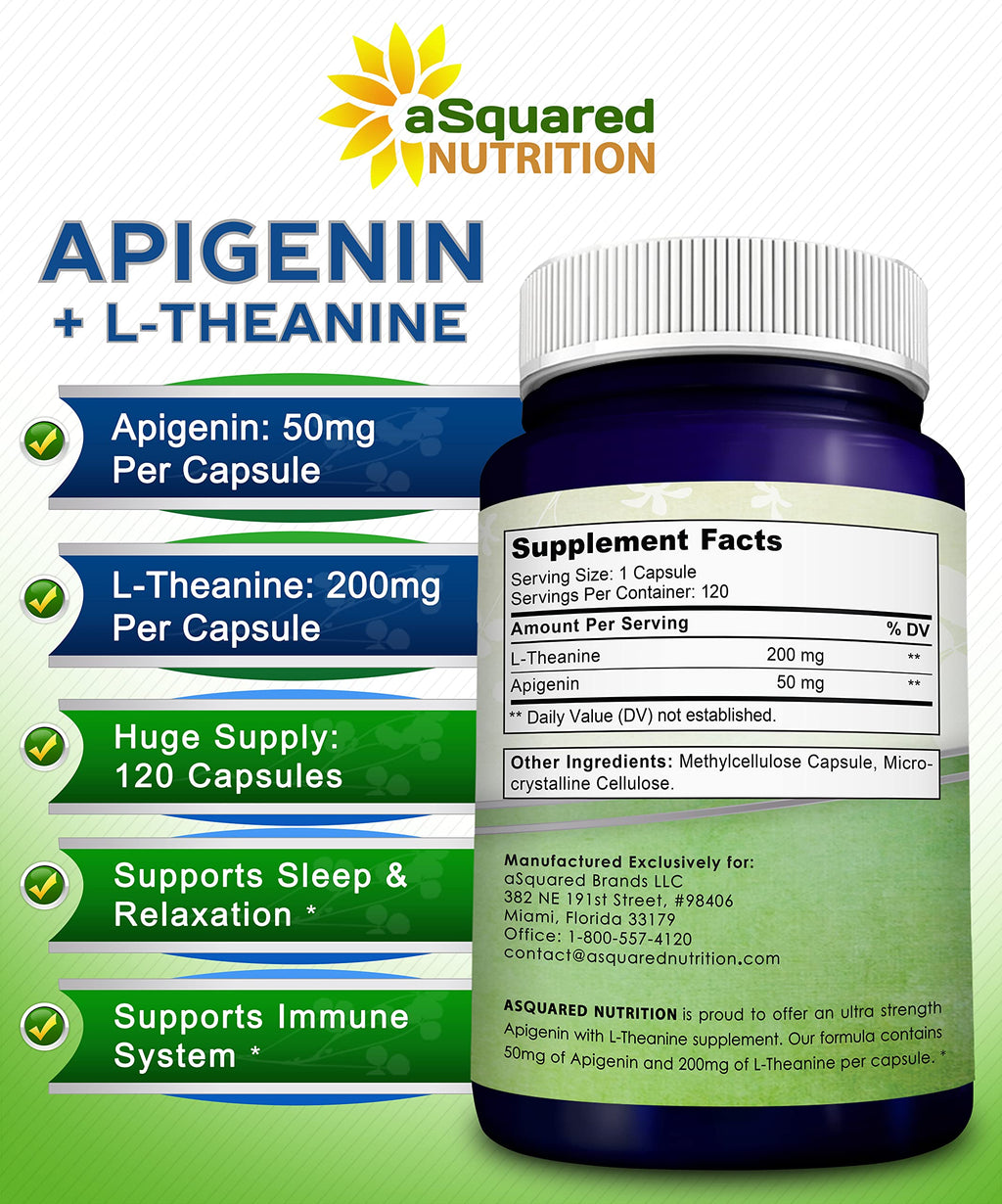 aSquared Nutrition Apigenin & L-Theanine Sleep Support

