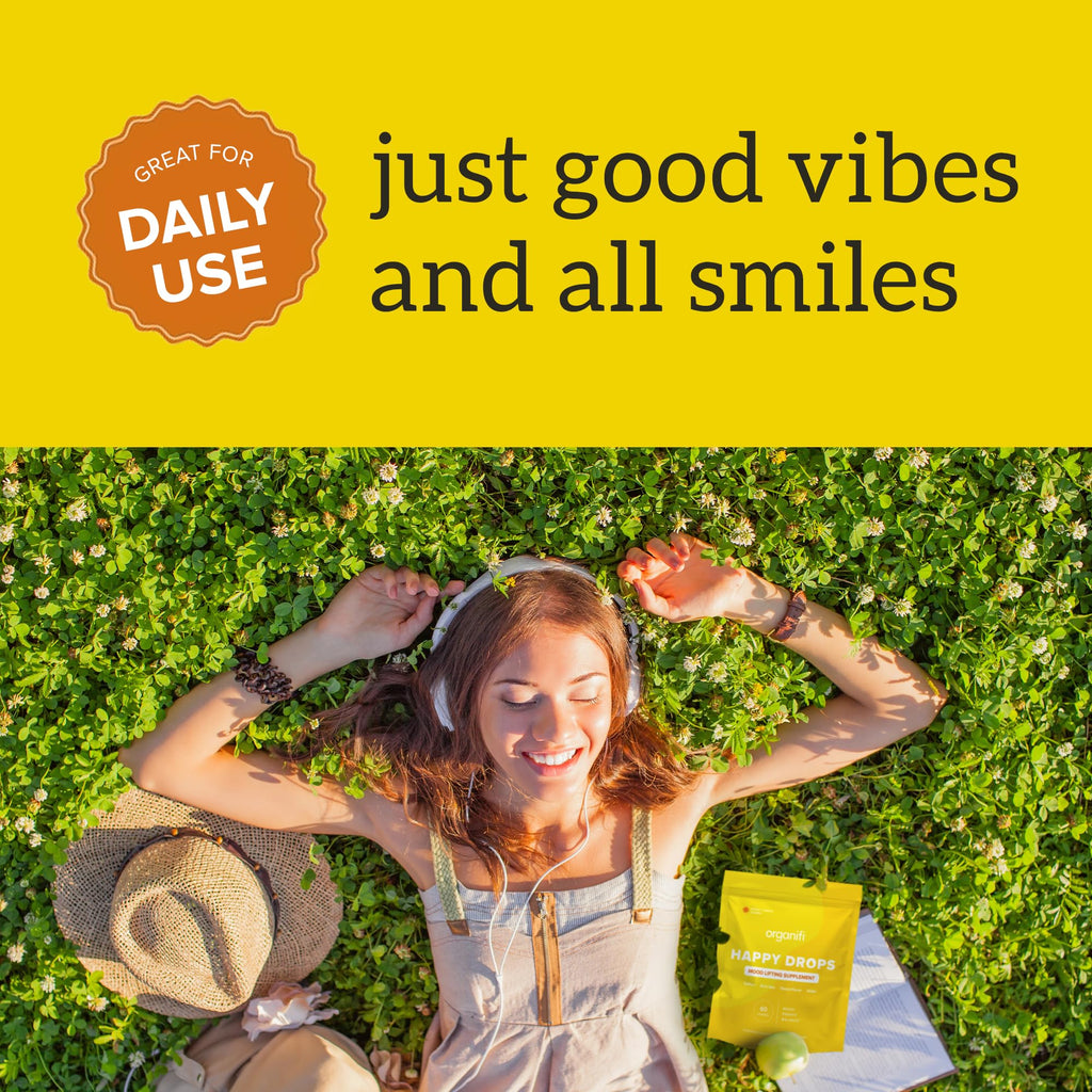 Organifi Happy Drops Mood Gummies for Daily Mood Support

