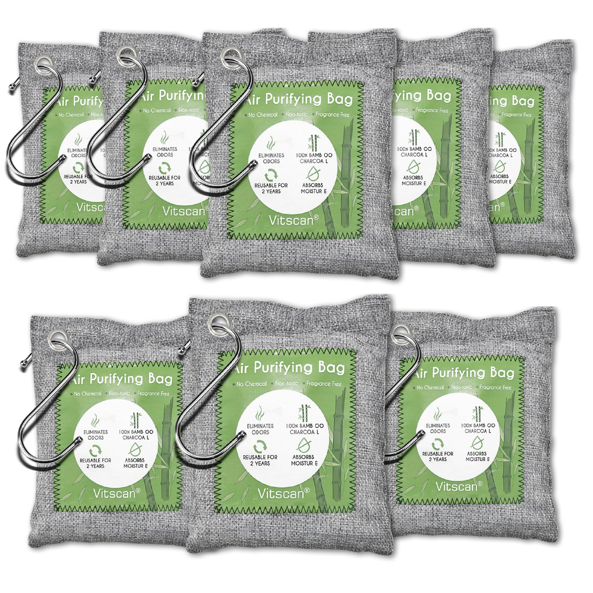 Bamboo Activated Charcoal Air Purifying Bags Odor Absorber