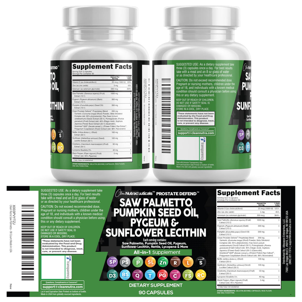 Prostate Defend All-In-One Supplement by Clean Nutra

