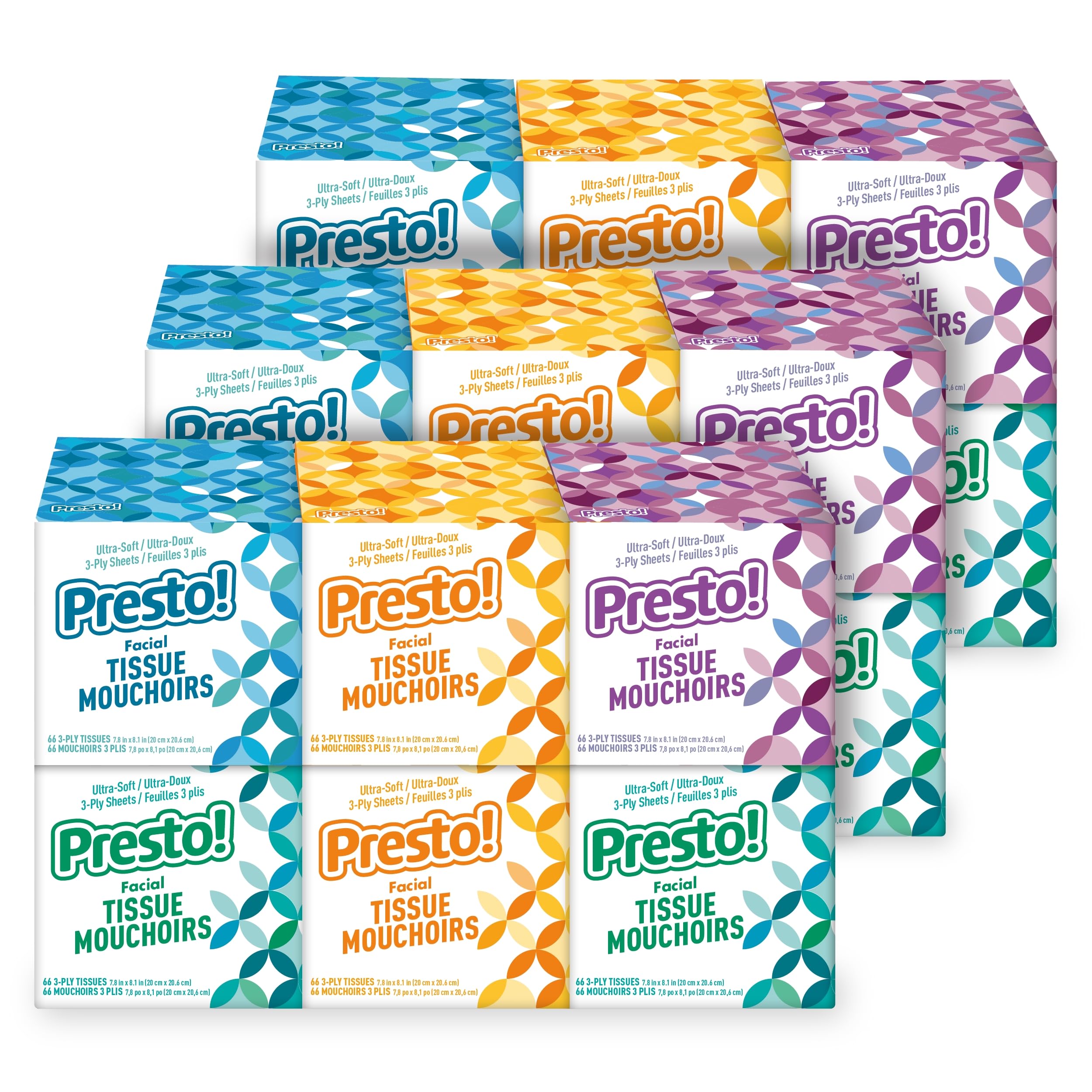 Presto Ultra-Soft 3-Ply Facial Tissues FSC-Certified

