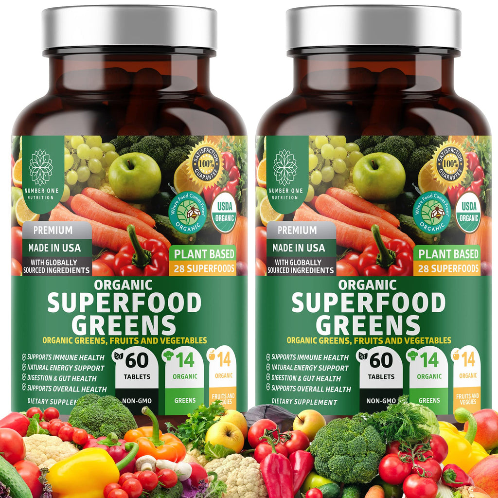 Number One Nutrition USDA Organic Super Greens Tablets