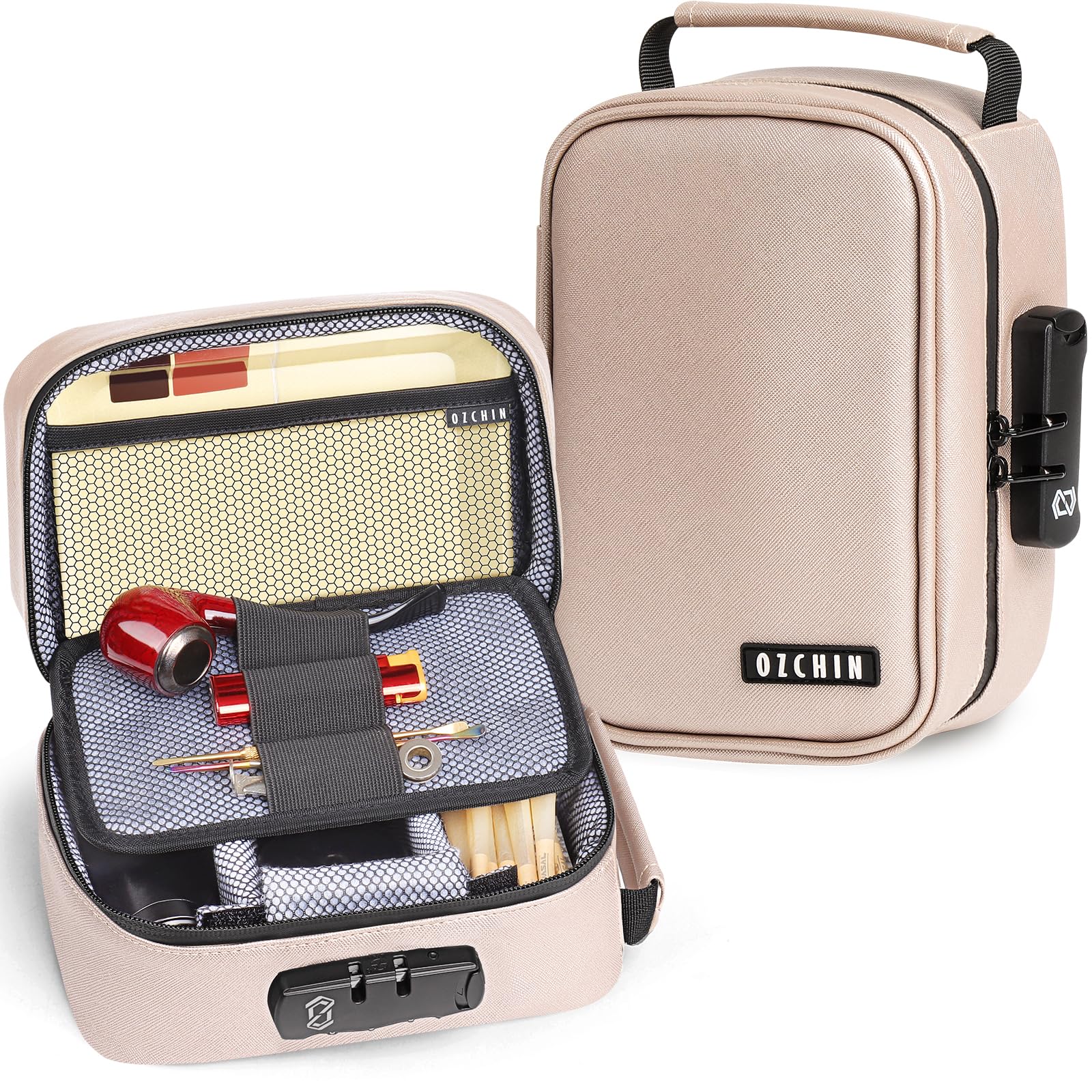 OZCHIN Smell Proof Bag with Lock - Odorless Organizer Case