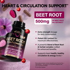 Beet Root Capsules for Heart Health and Circulation

