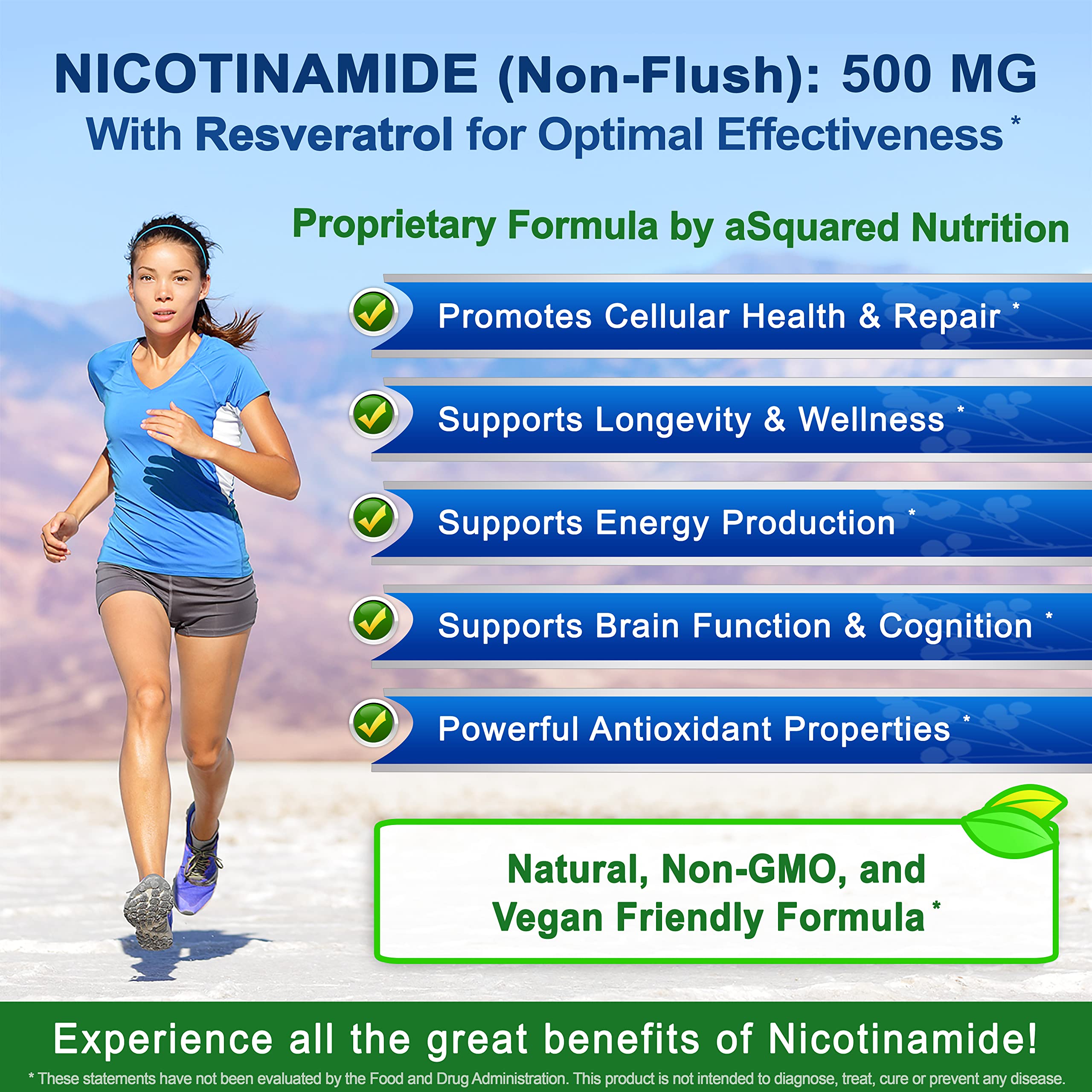 aSquared Nutrition Nicotinamide with Resveratrol Capsules

