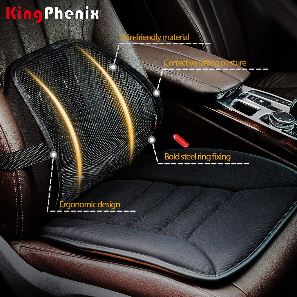 kingphenix Lumbar Support Cushion for Car and Office

