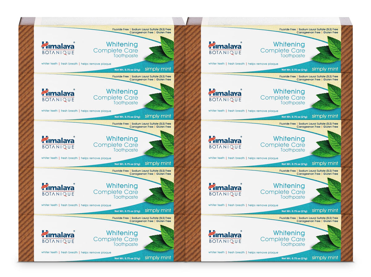 Himalaya Botanique Whitening Complete Care Toothpaste - Fluoride Free, Cruelty Free