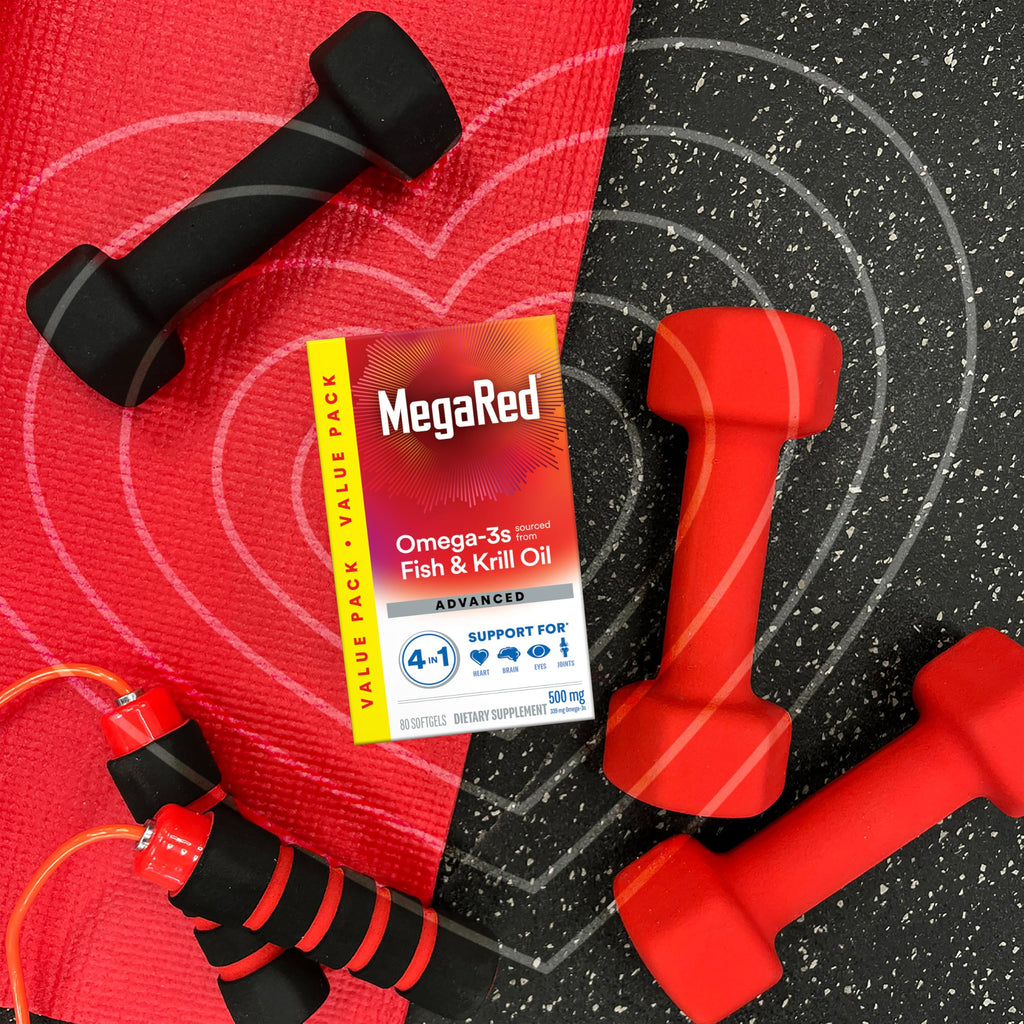 MegaRed Omega 3 Fish Oil & Krill Oil Softgels

