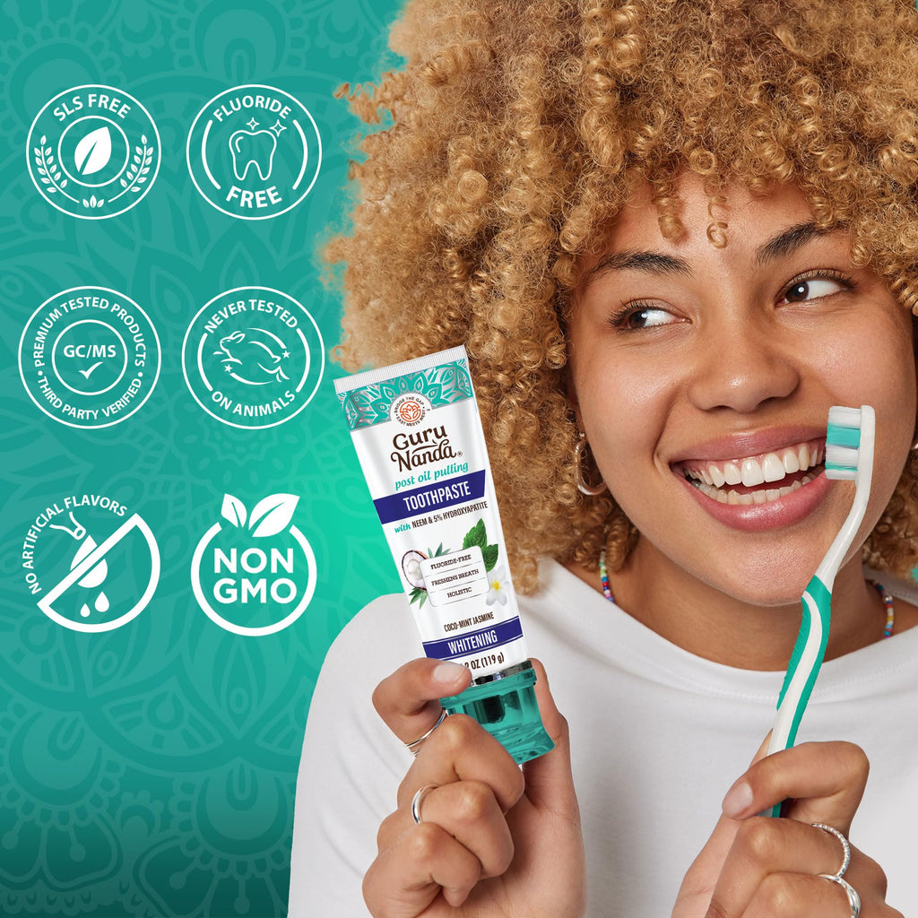 GuruNanda Hydroxyapatite Toothpaste Neem Xylitol Whitening


