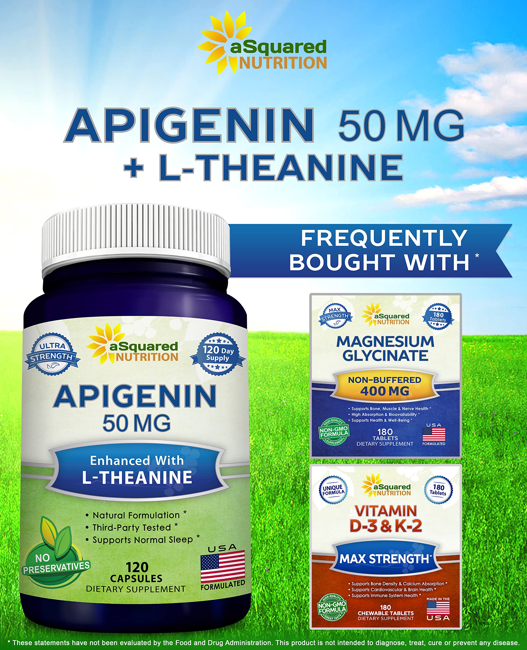 aSquared Nutrition Apigenin & L-Theanine Sleep Support

