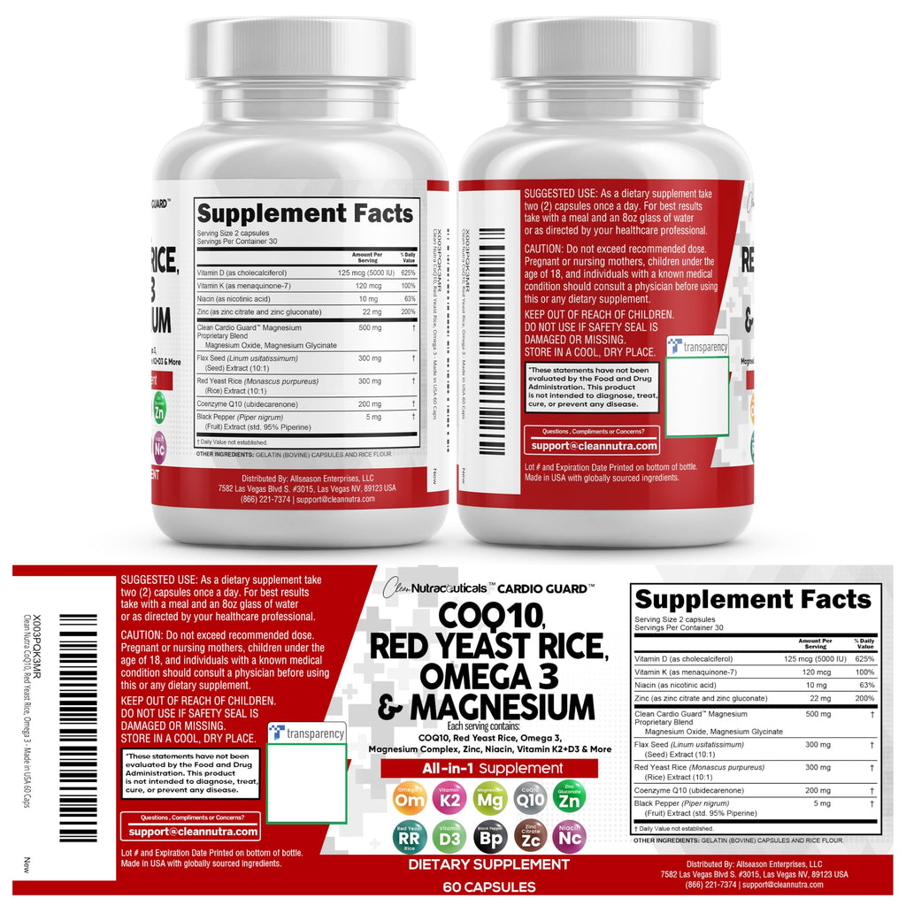 Clean Nutraceuticals CardioGuard Heart Health Supplement

