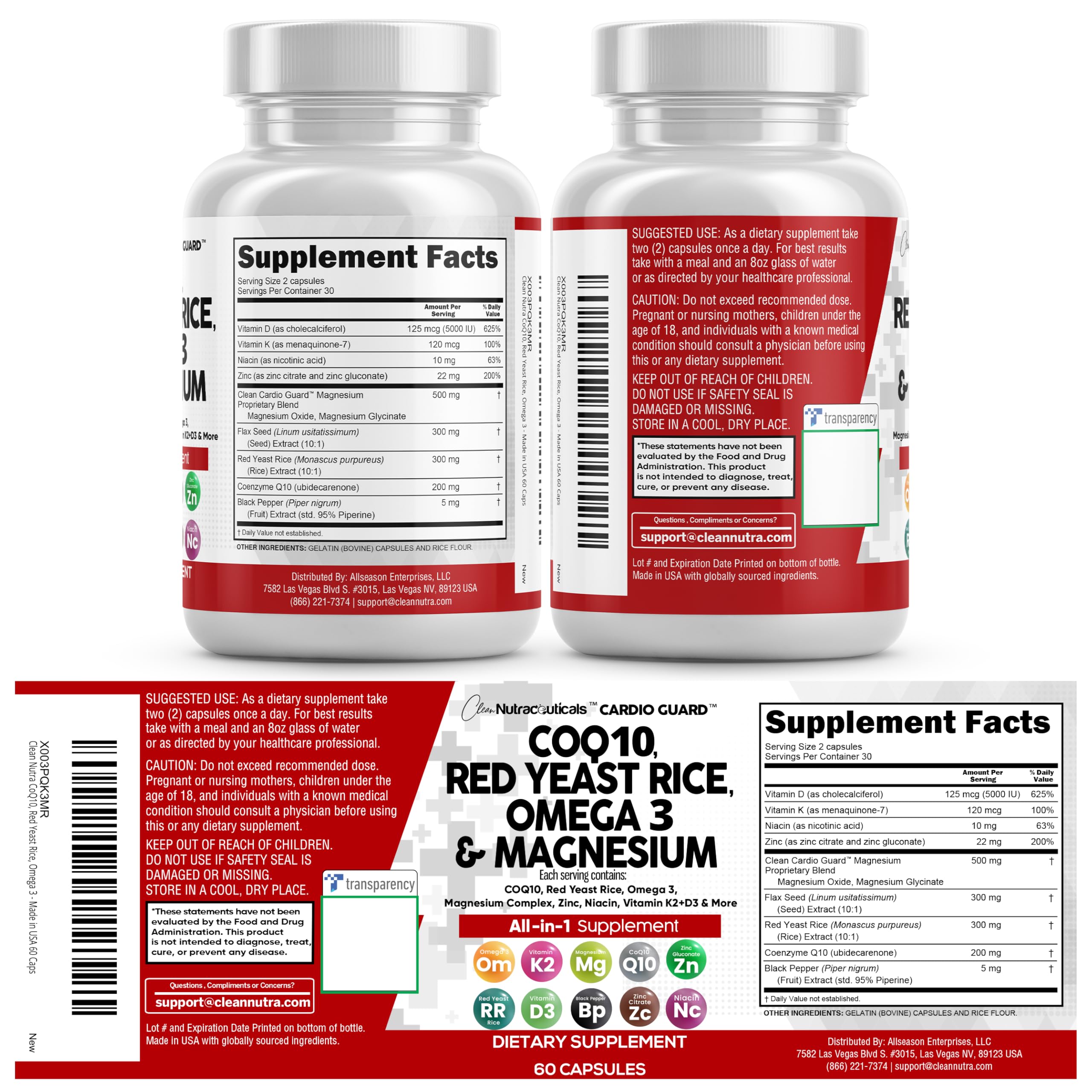 Clean Nutraceuticals CardioGuard Heart Health Supplement


