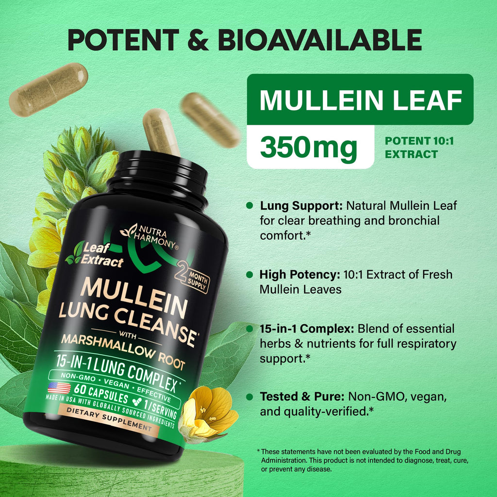 Mullein Lung Detox Lung Support Supplement

