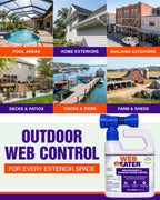 Advanced Outdoor Spider Web Dissolver and Repellent Pet Safe


