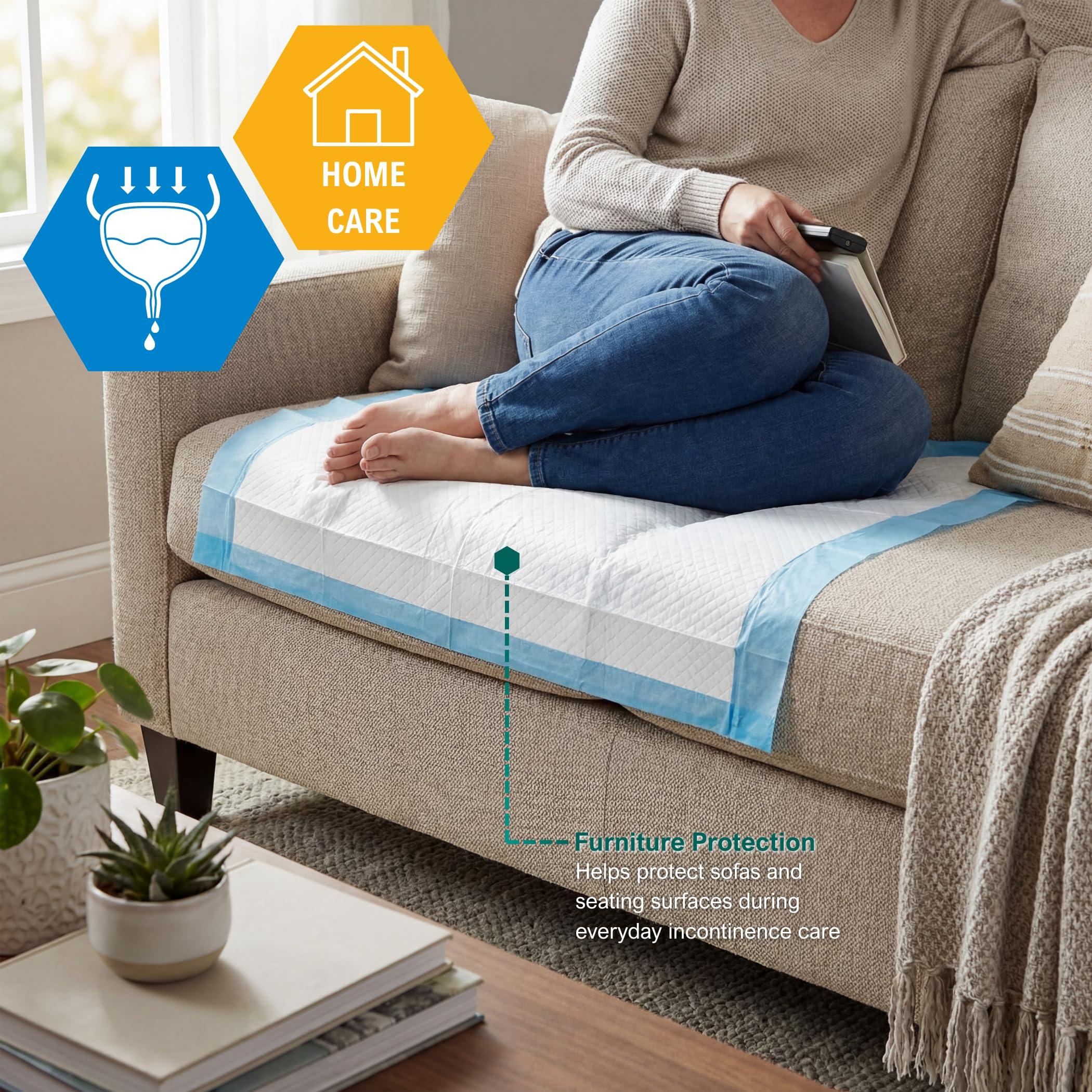 MED PRIDE Disposable Underpads for Bed and Pet Care

