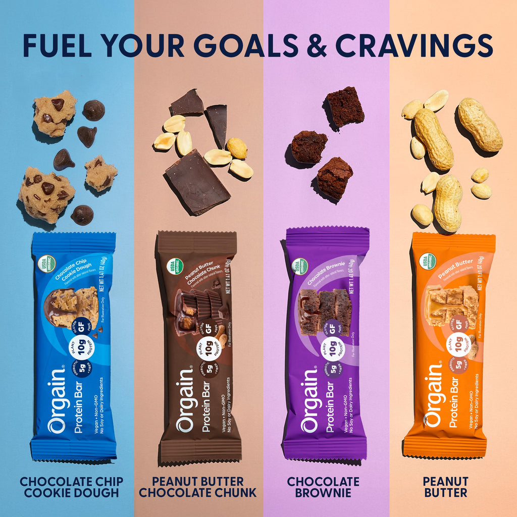 Orgain Organic Plant-Based Protein Bars | Dairy-Free Gluten-Free

