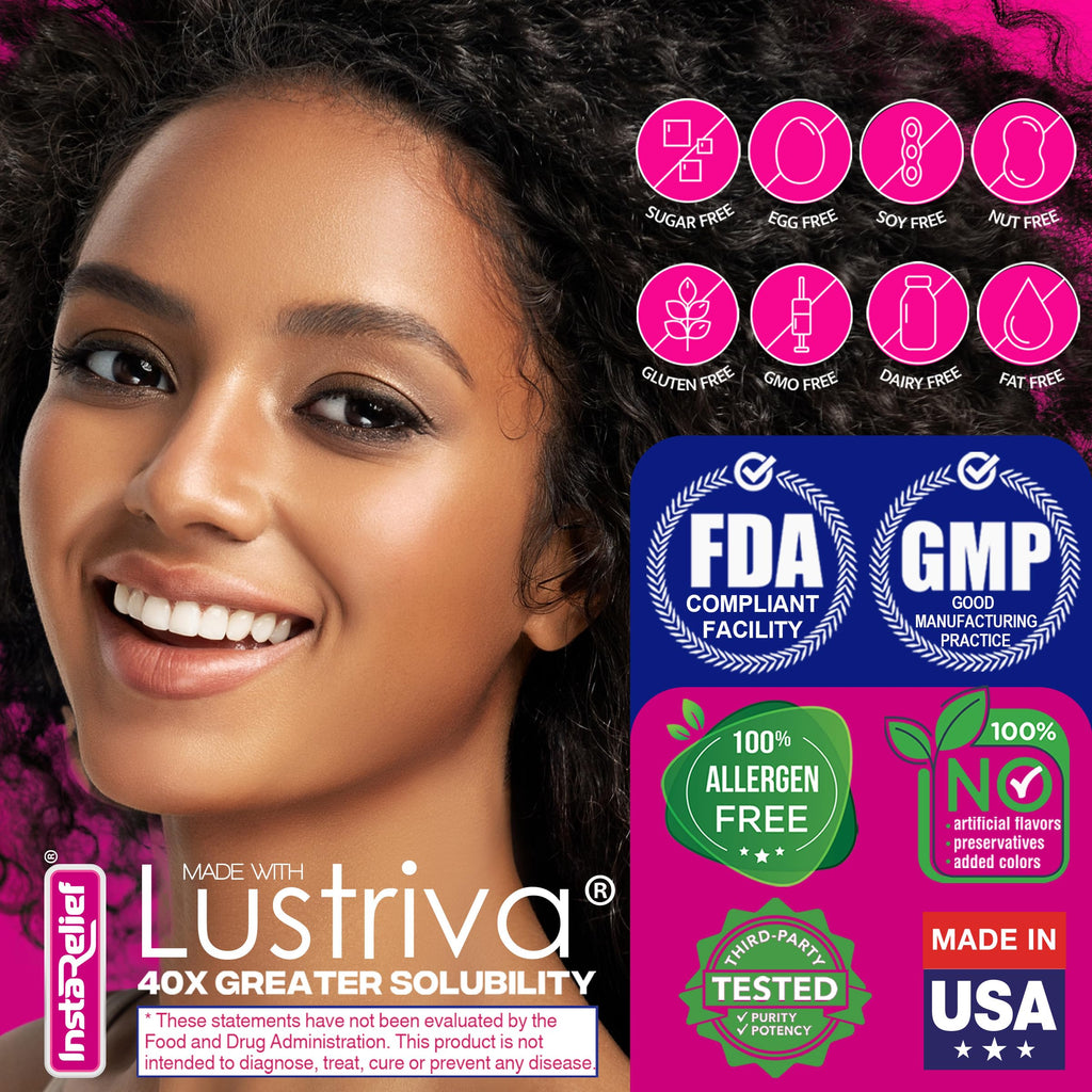 InstaRelief Hair Growth Supplement with Lustriva


