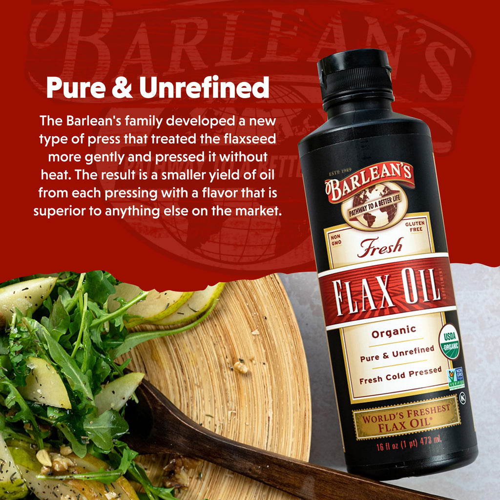 Barlean's Organic Flaxseed Oil - Cold-Pressed Omega-3

