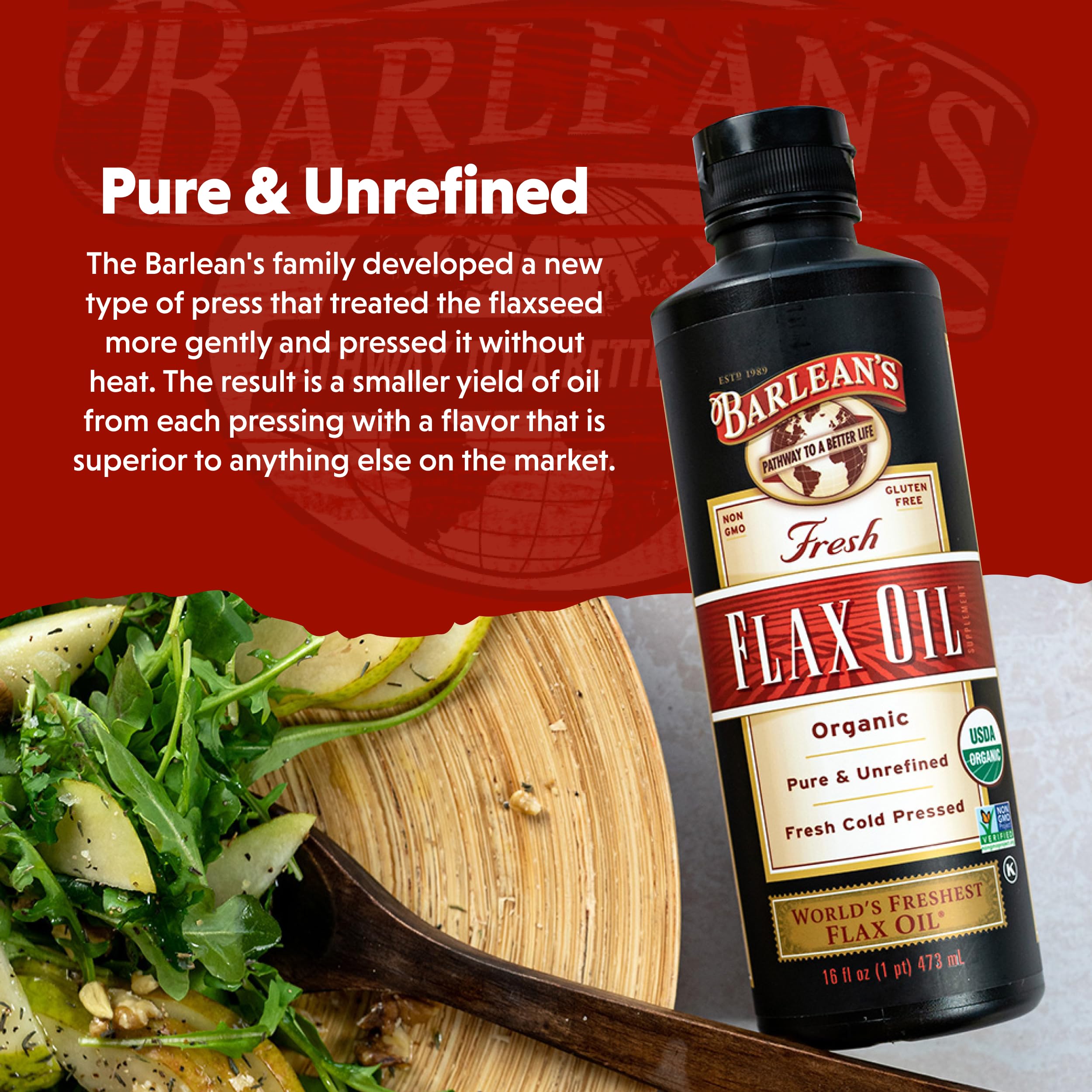 Barlean's Organic Flaxseed Oil - Cold-Pressed Omega-3

