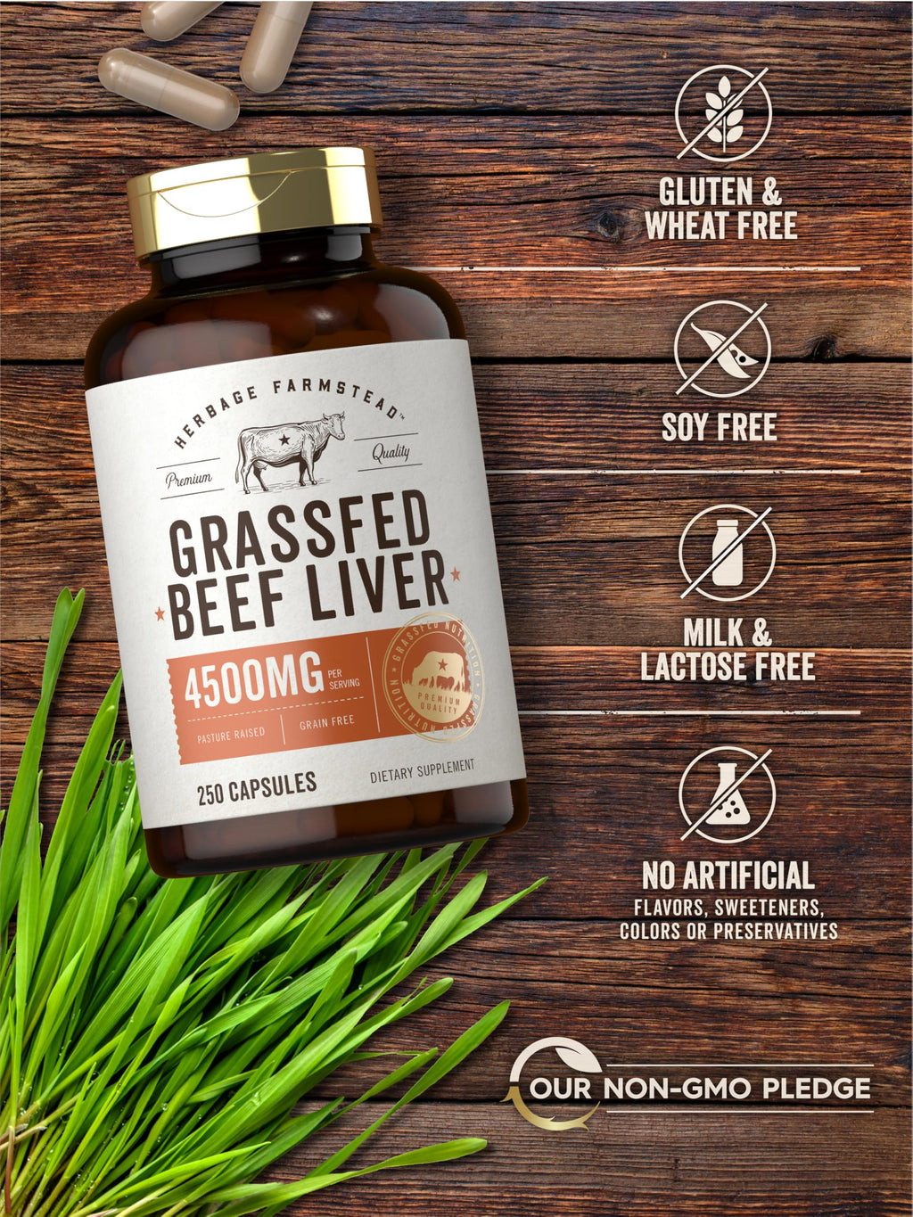Herbage Farmstead Beef Liver Capsules - Premium Supplement

