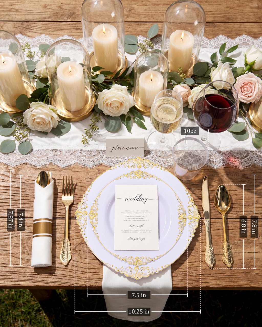 Nervure Disposable Plastic Dinnerware Set for Events

