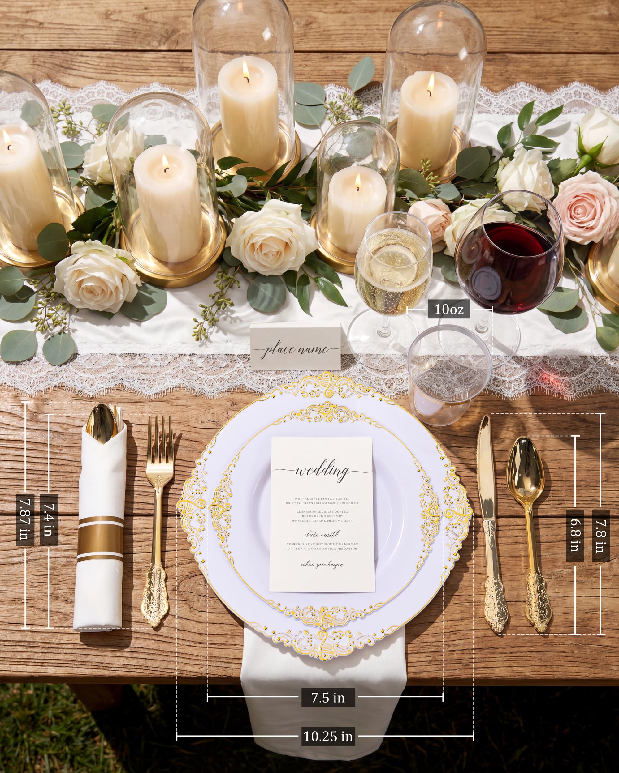 Nervure Disposable Plastic Dinnerware Set for Events

