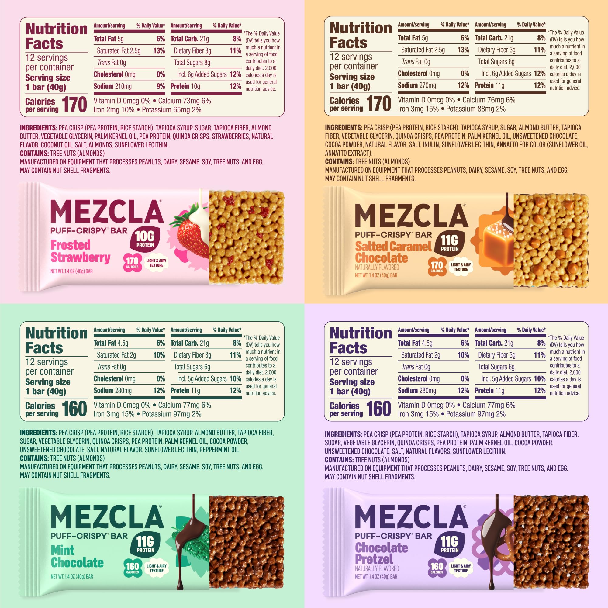 Mezcla Puff-Crispy Plant Based Protein Bars

