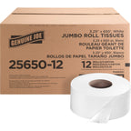 Genuine Joe Jumbo Roll Bath Tissue - Two-Ply White Recycled

