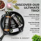 Caron & Doucet Cast Iron Care Set – Seasoning Oil & Soap

