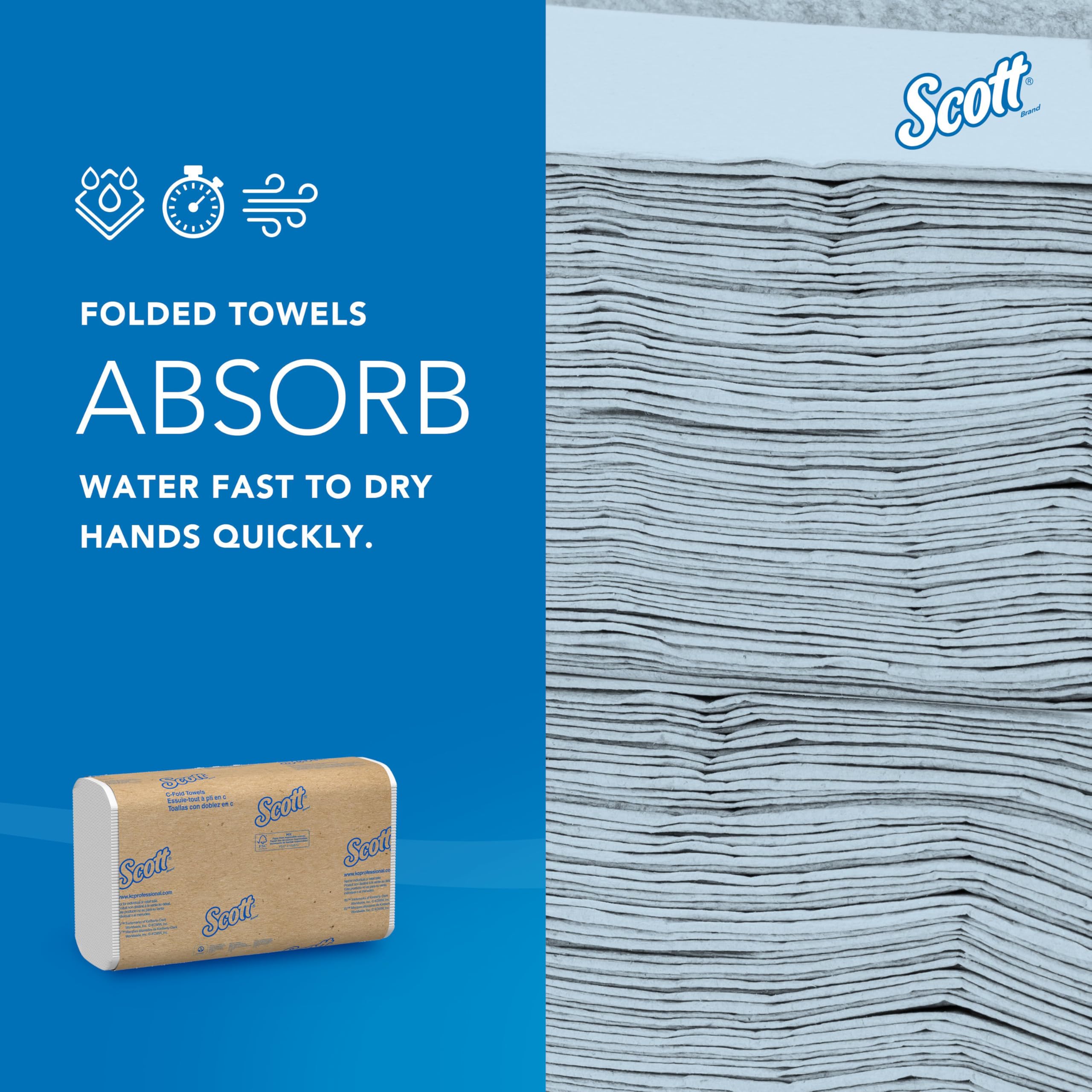 Scott Essential Folded Paper Towels for Commercial Use

