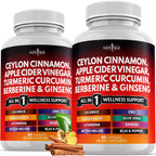 New Age Cinnamon Turmeric Apple Cider Vinegar Ginseng Supplement


