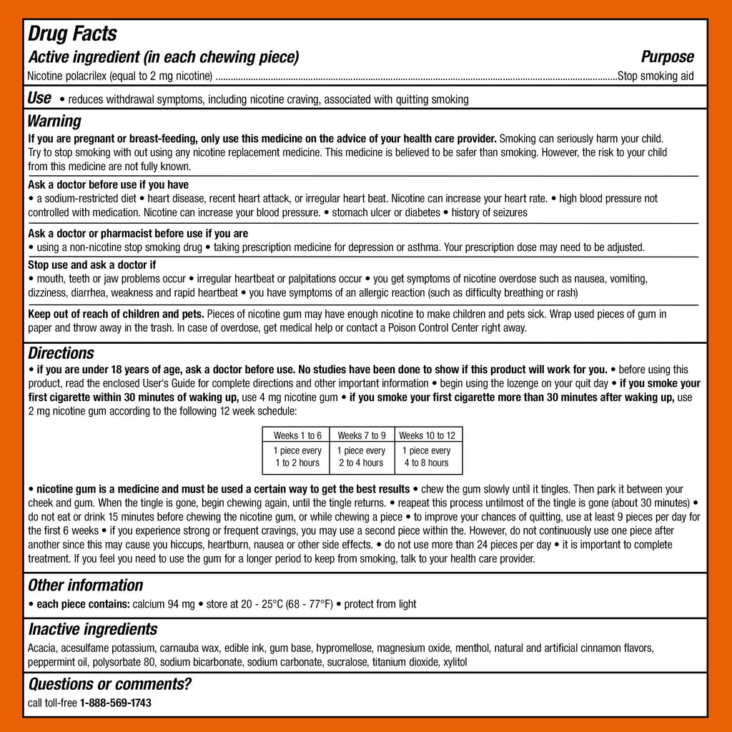 Nicorette Nicotine Gum Stop Smoking Aid

