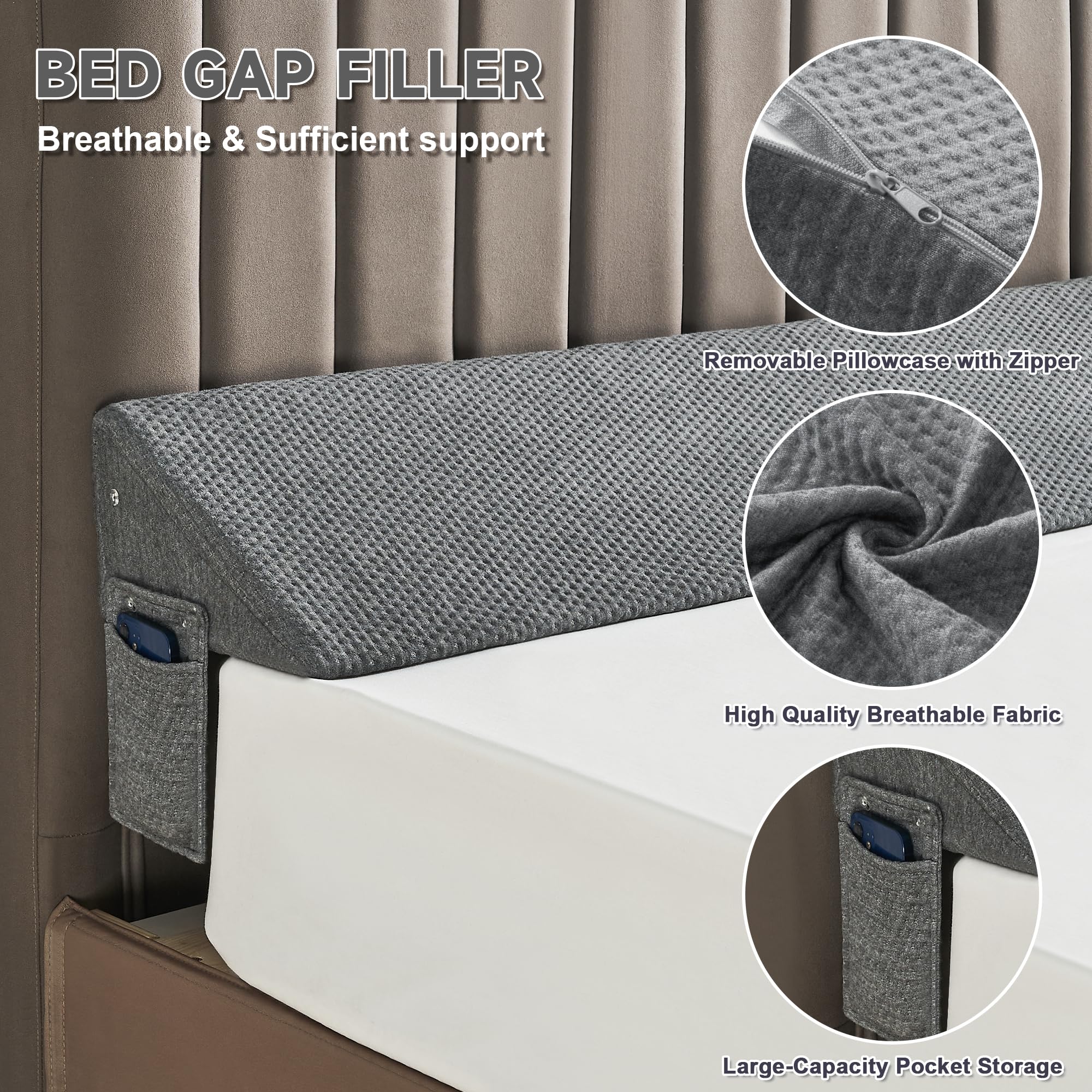 Bed Wedge Pillow for Headboard Gap | IFNOW


