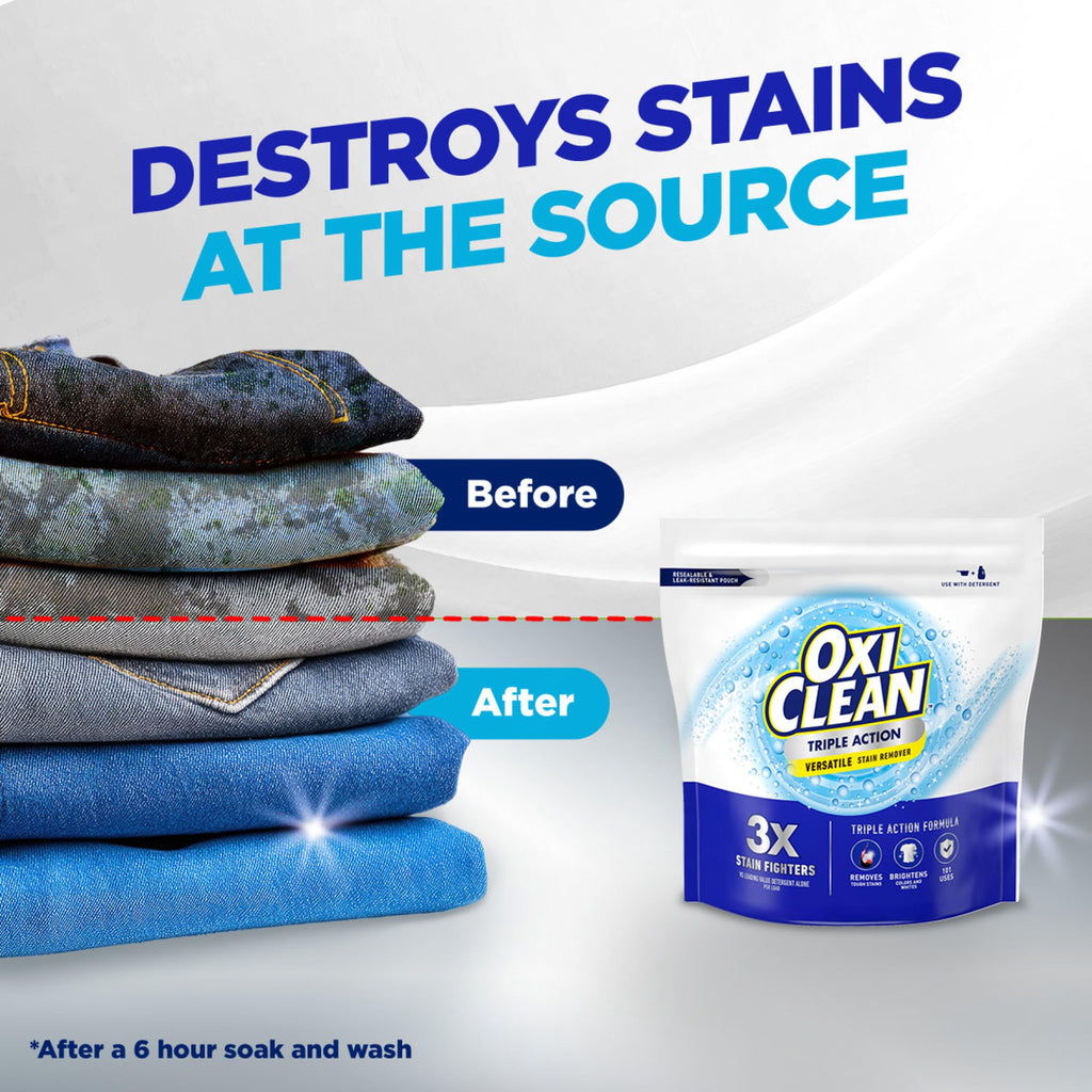 OxiClean Triple Action Stain Remover Powder | Color-Safe

