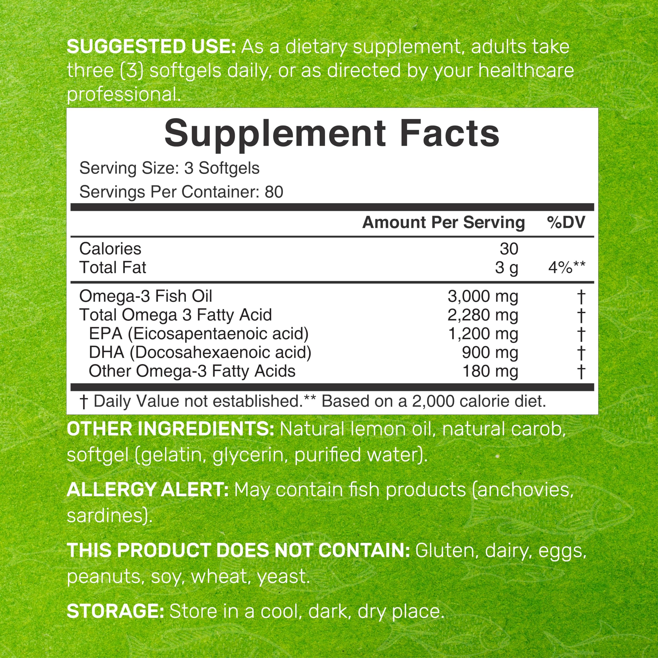 Omega-3 Fish Oil Softgels by Deal Supplement

