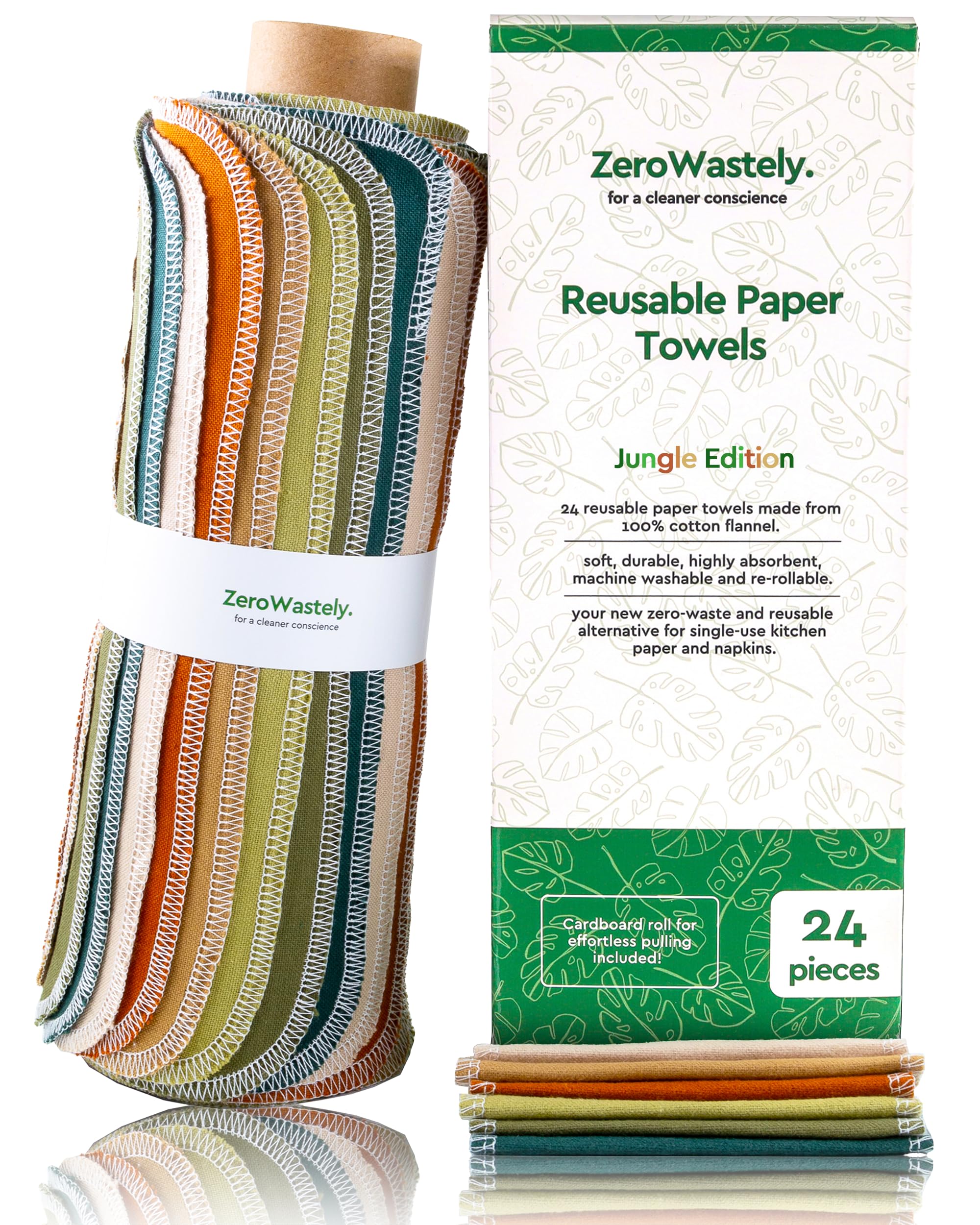 Reusable Paper Towels – Soft Cotton Washable Kitchen Towels

