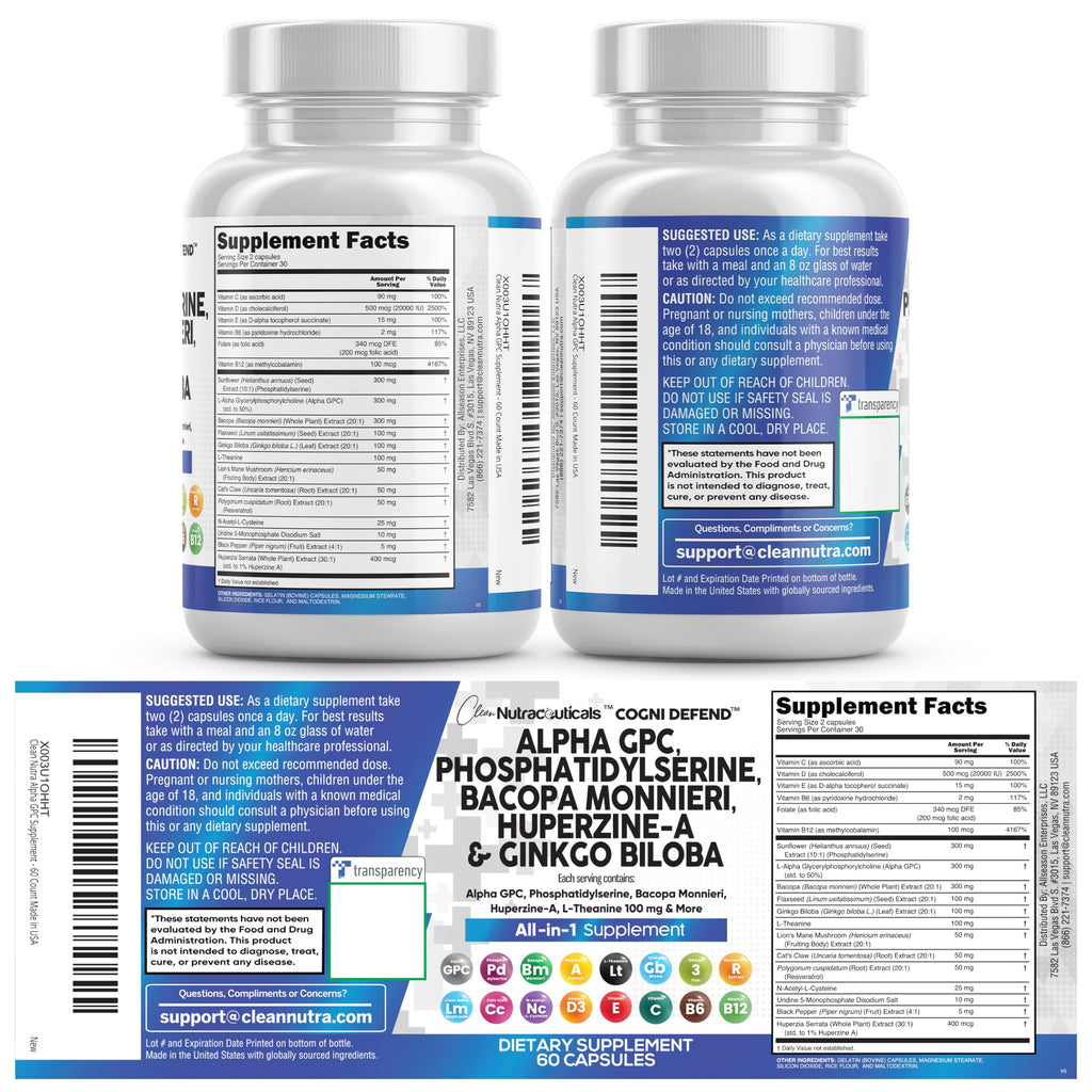 Clean Nutra Brain Nootropic for Focus and Memory

